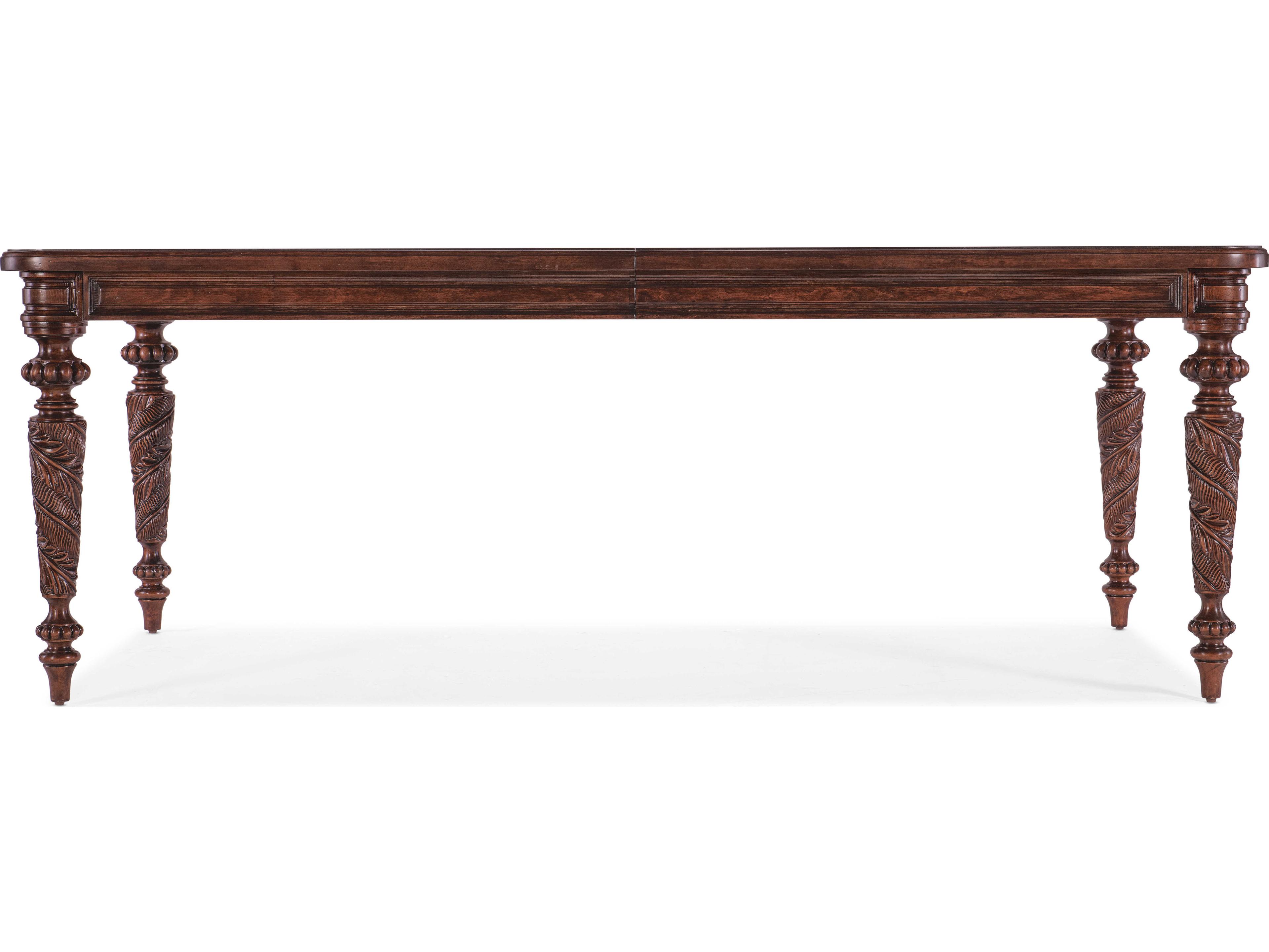 Luxecor Heritage Extendable Rectangular Wood Maraschino Cherry Dining Table