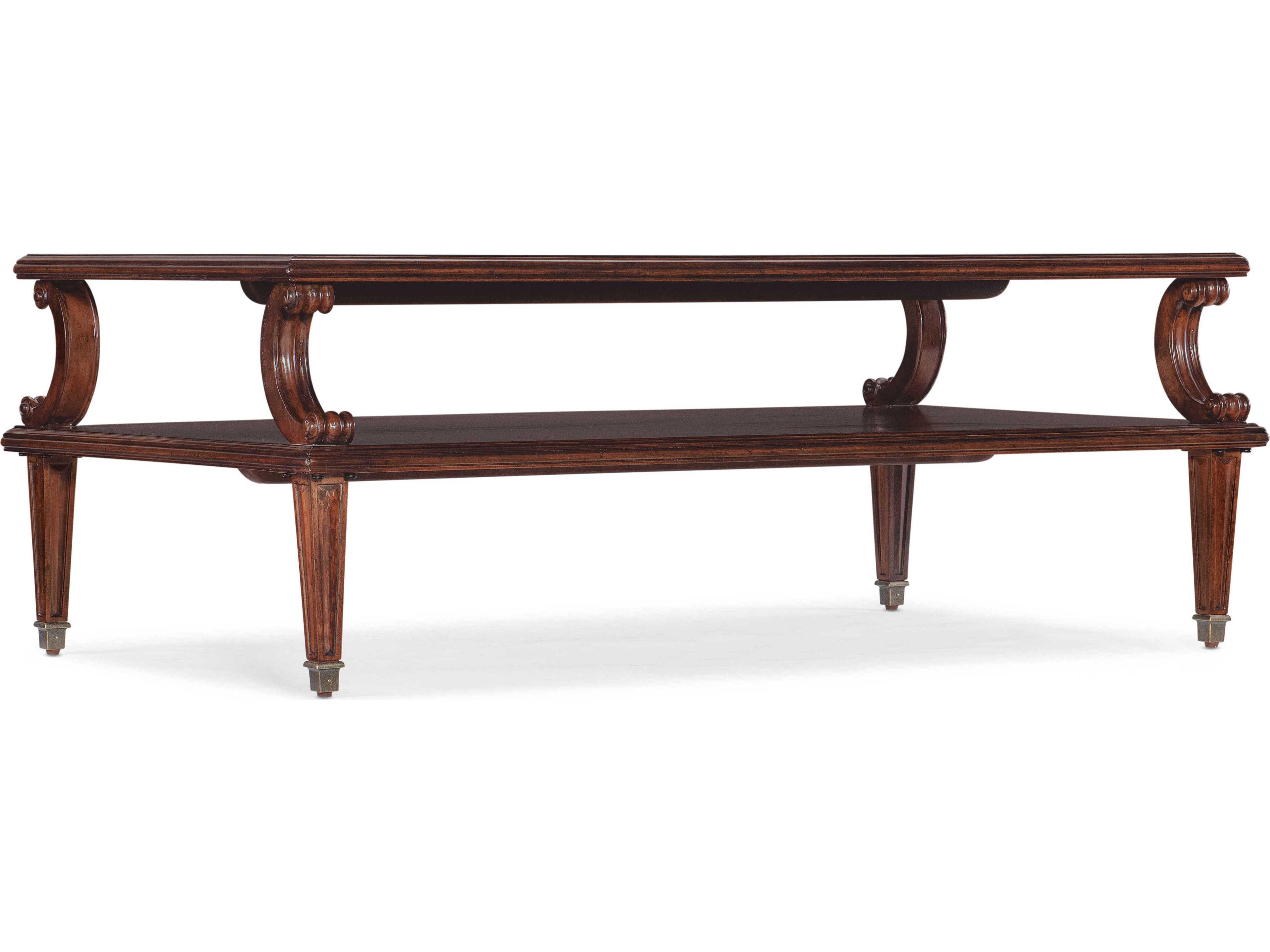 Hooker Furniture Charleston Rectangular Wood Maraschino Cherry Cocktail Table