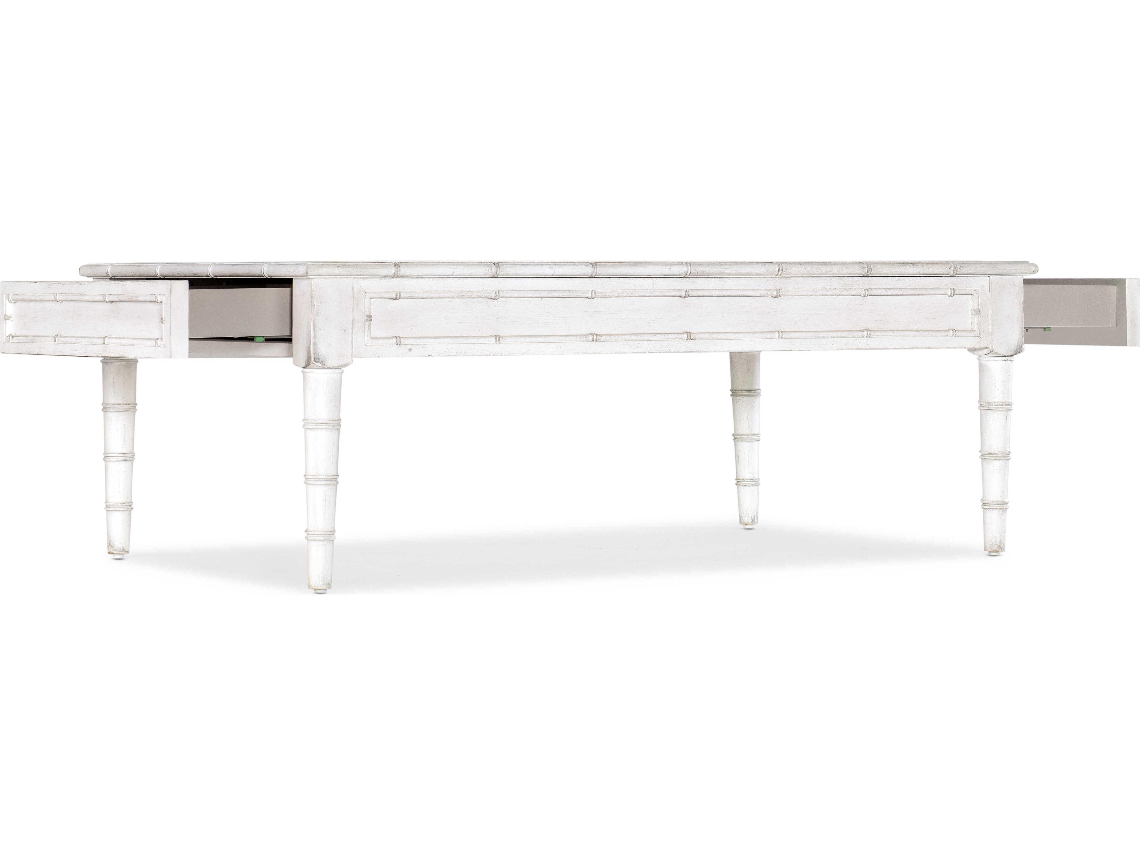 Luxecor Heritage Rectangular Wood White Heron Cocktail Table
