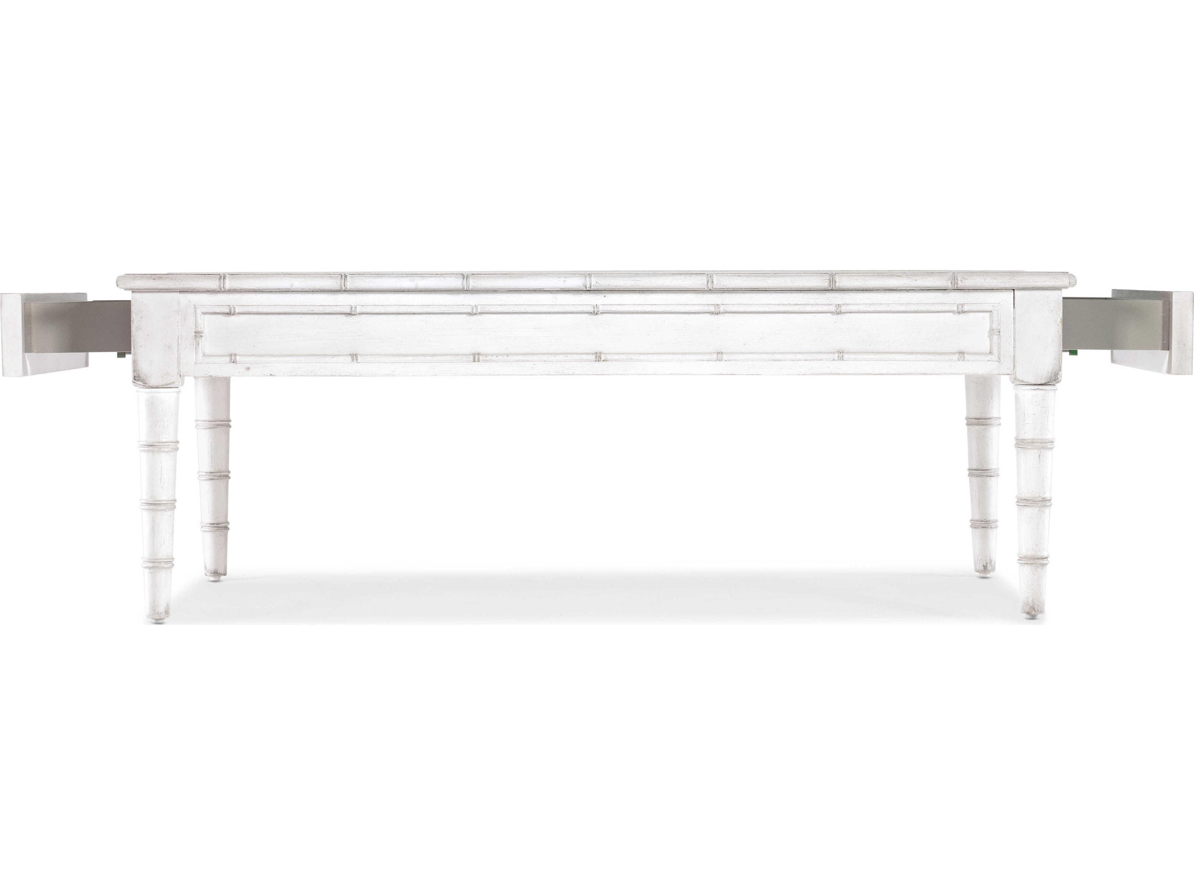 Luxecor Heritage Rectangular Wood White Heron Cocktail Table