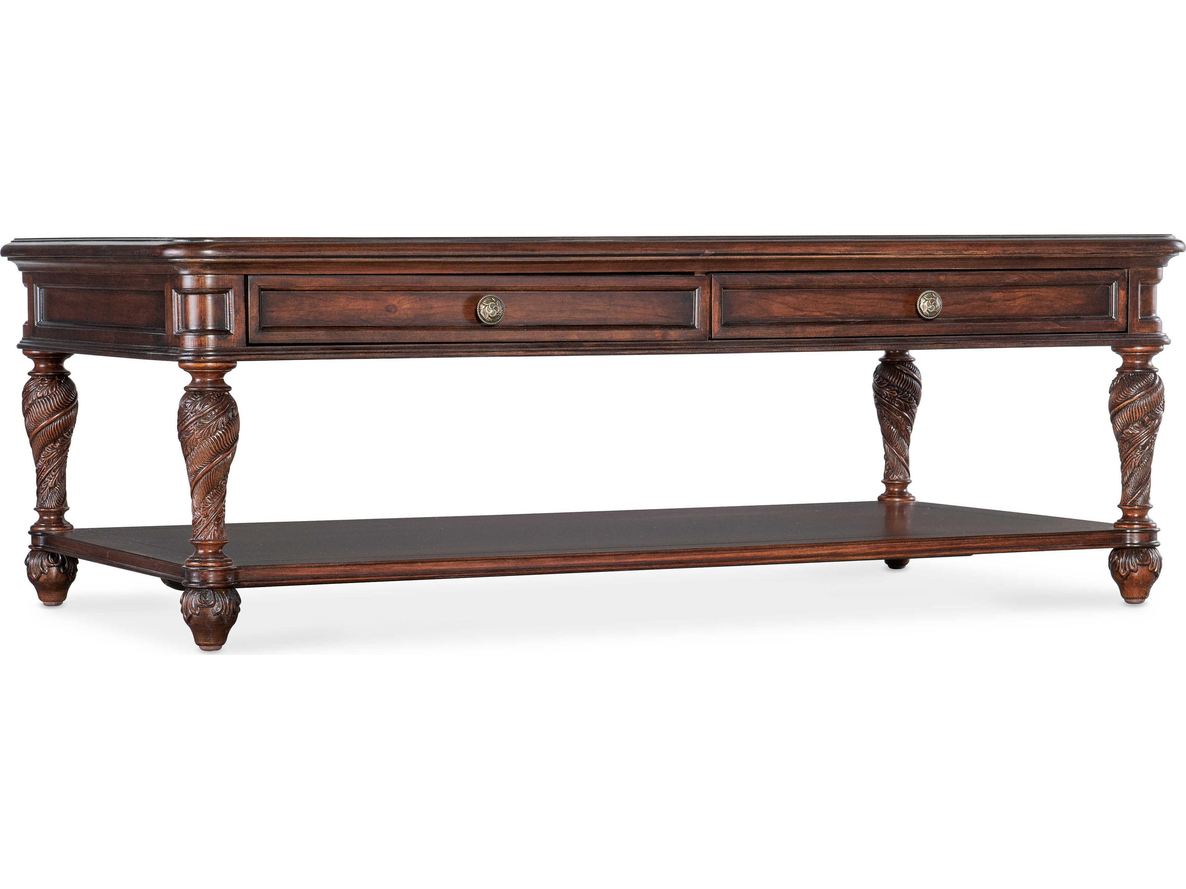 Heritage Rectangular Wood Maraschino Cherry Cocktail Table