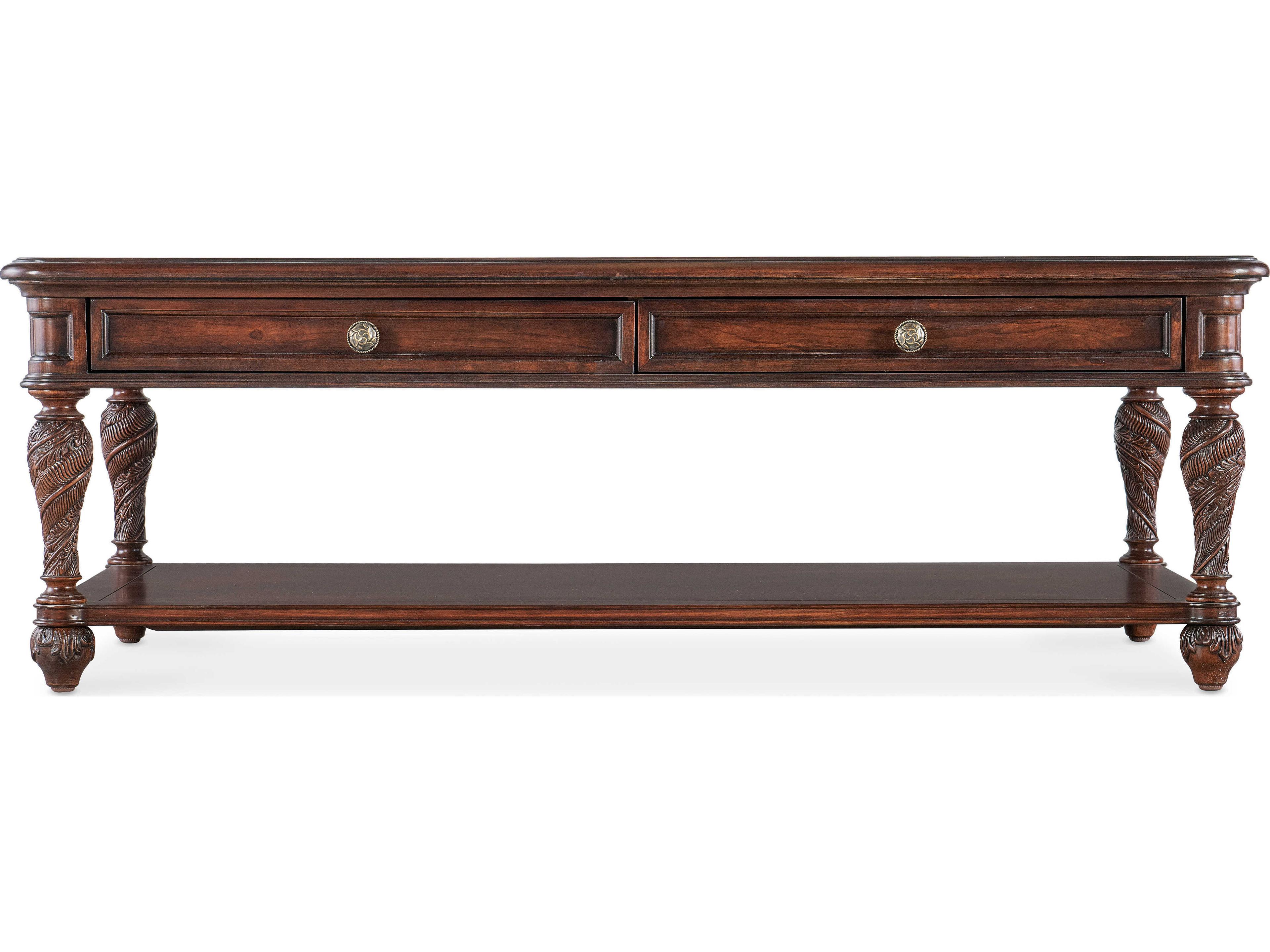 Luxecor Heritage Rectangular Wood Maraschino Cherry Cocktail Table