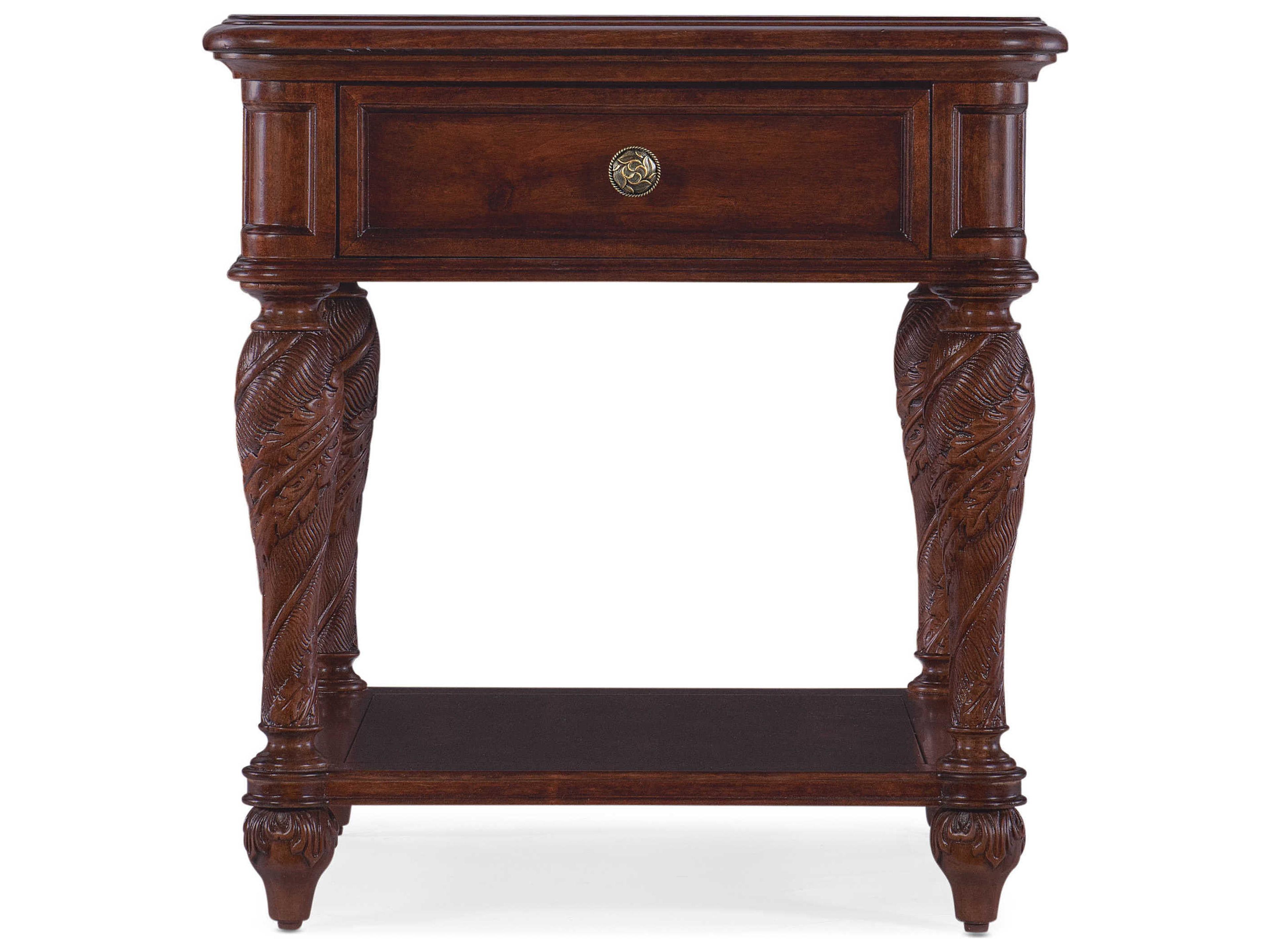 Luxecor Heritage Rectangular Wood Maraschino Cherry End Table