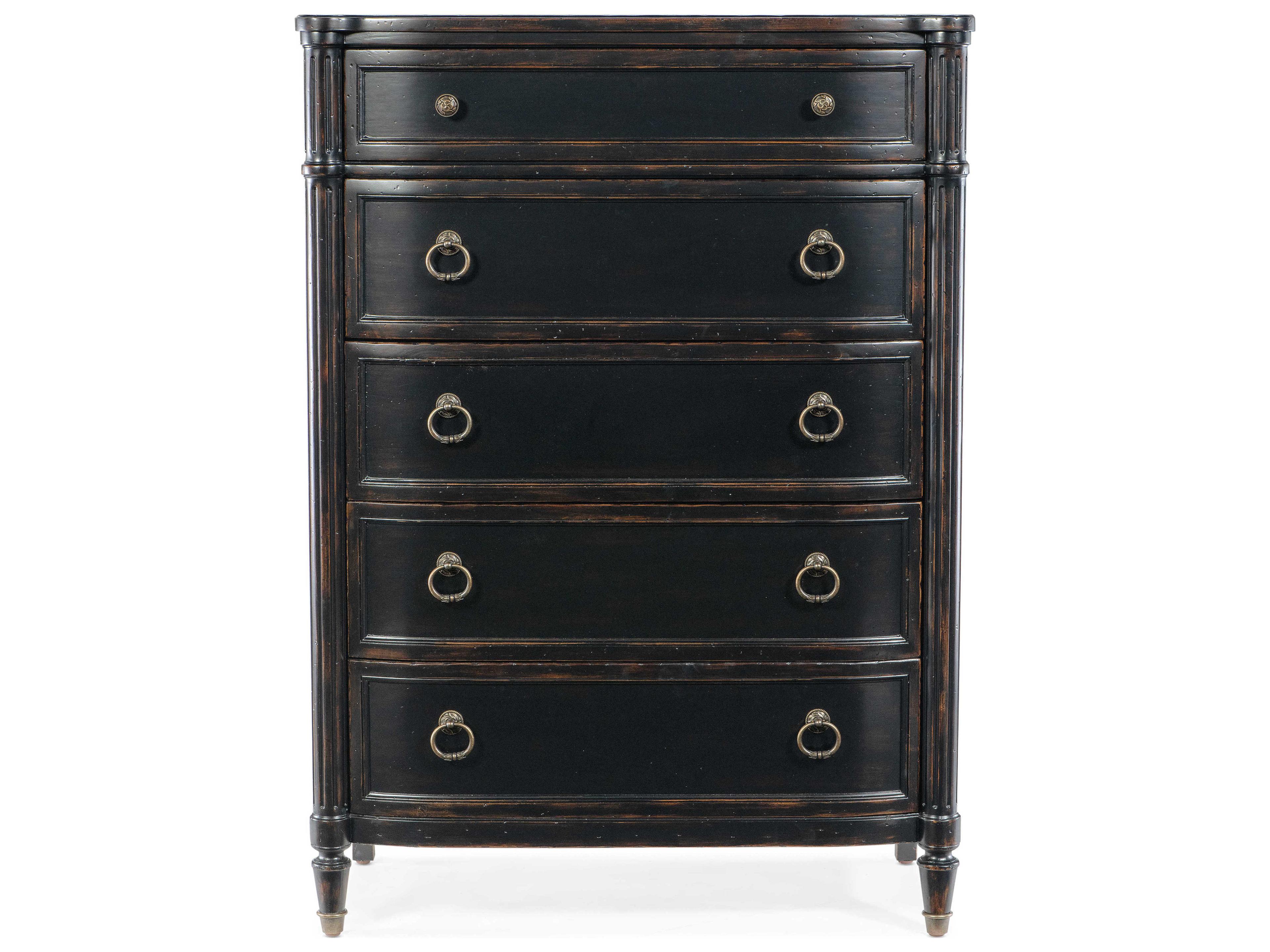 Hooker Furniture Charleston 5-Drawers Black Cherry Cedar Wood Accent Chest