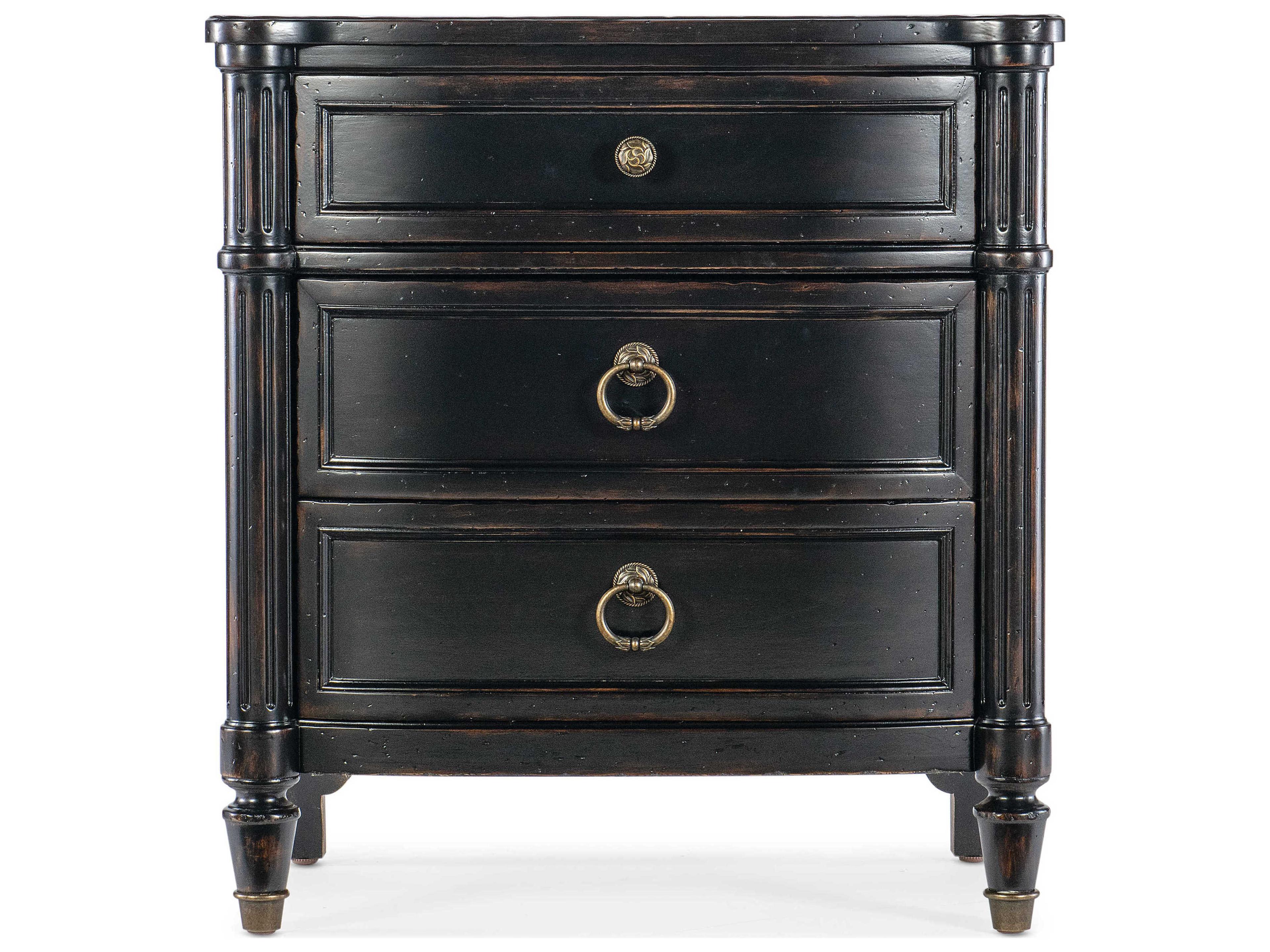 Luxecor Heritage 3-Drawers Cherry Wood Nightstand
