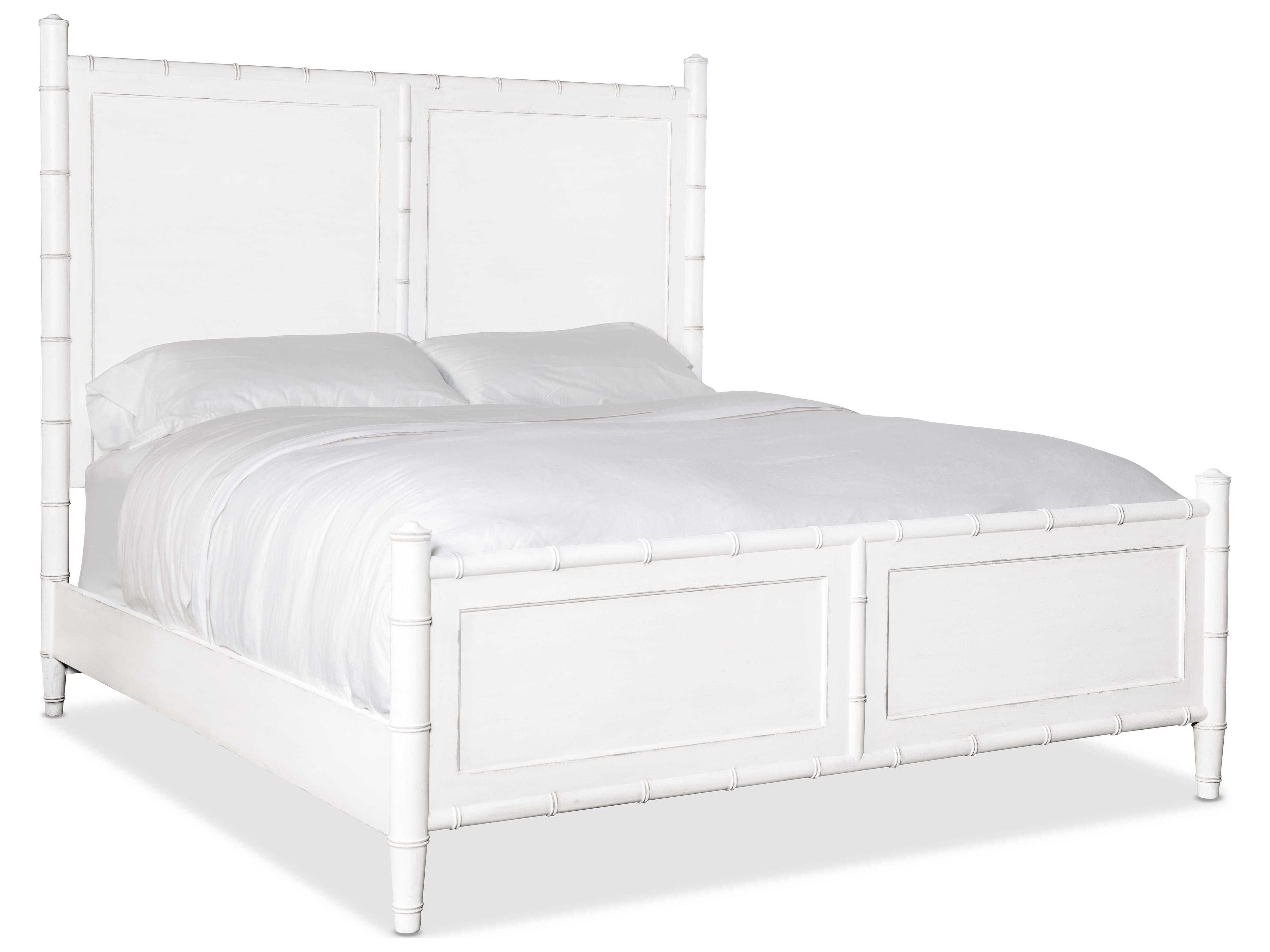Charleston White Heron Solid Wood California King Panel Bed