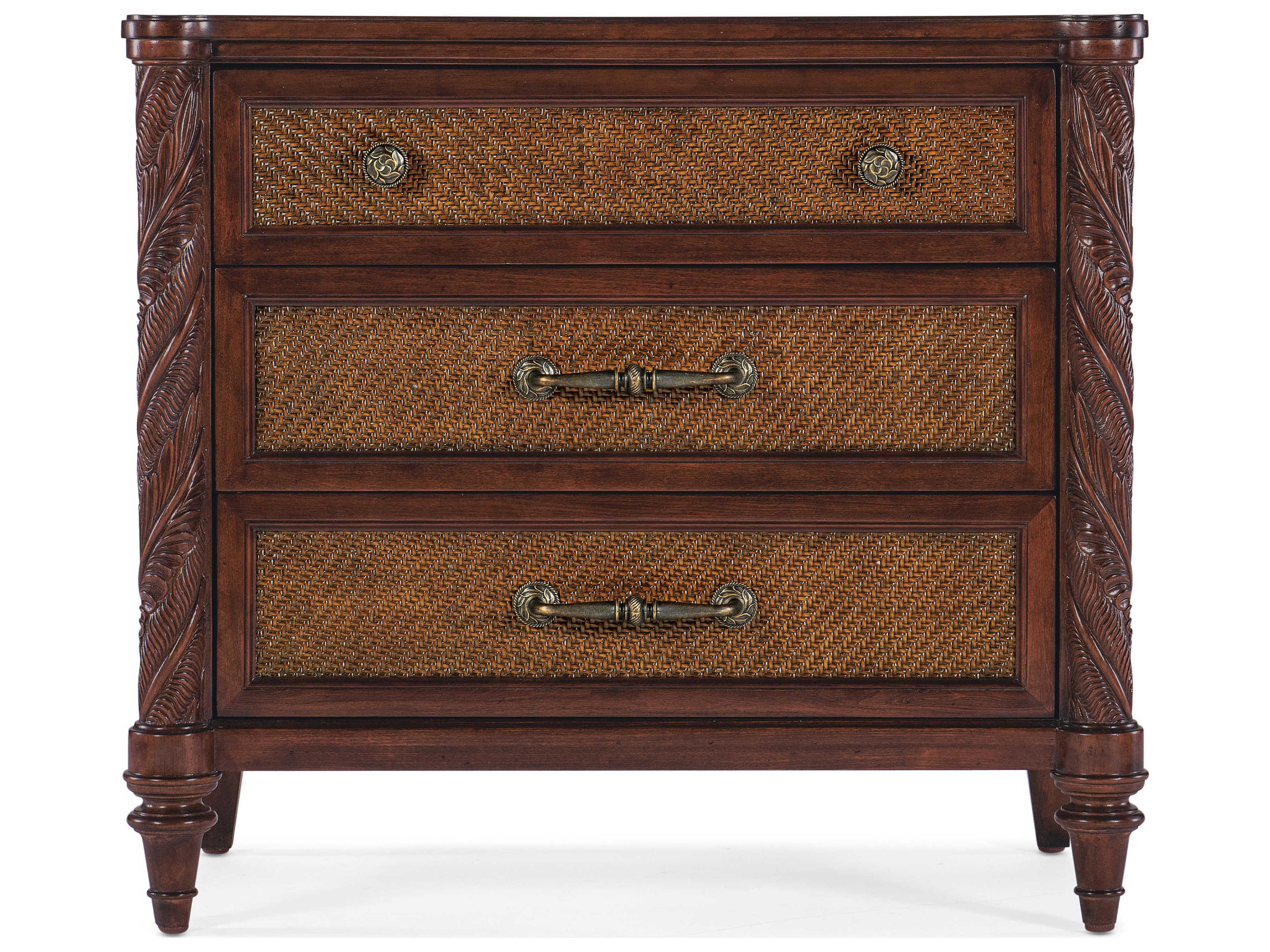 Luxecor Heritage 3-Drawers Brown Solid Wood Nightstand