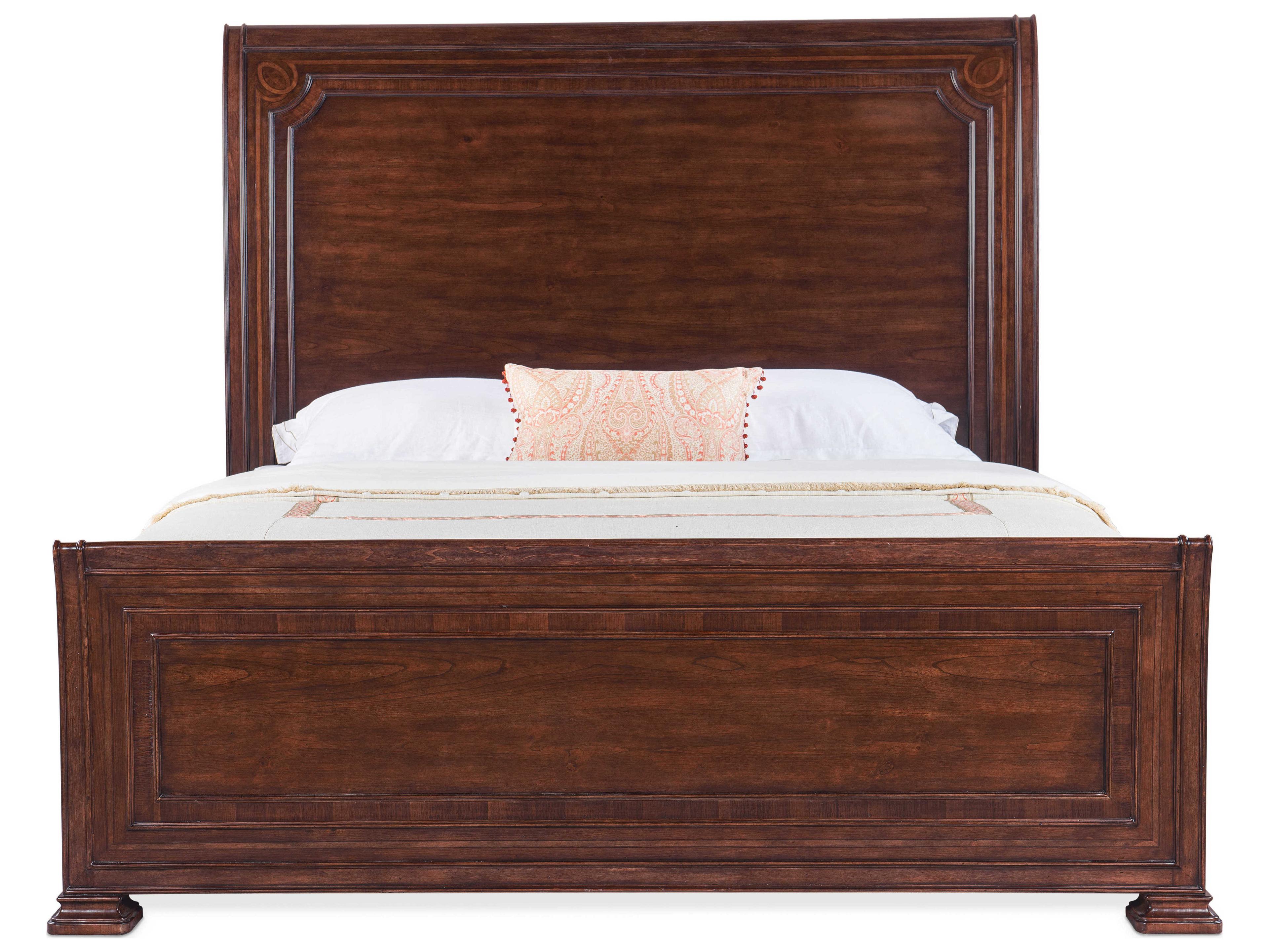 Hooker Furniture Charleston Maraschino Cherry Maple Wood California King Sleigh Bed