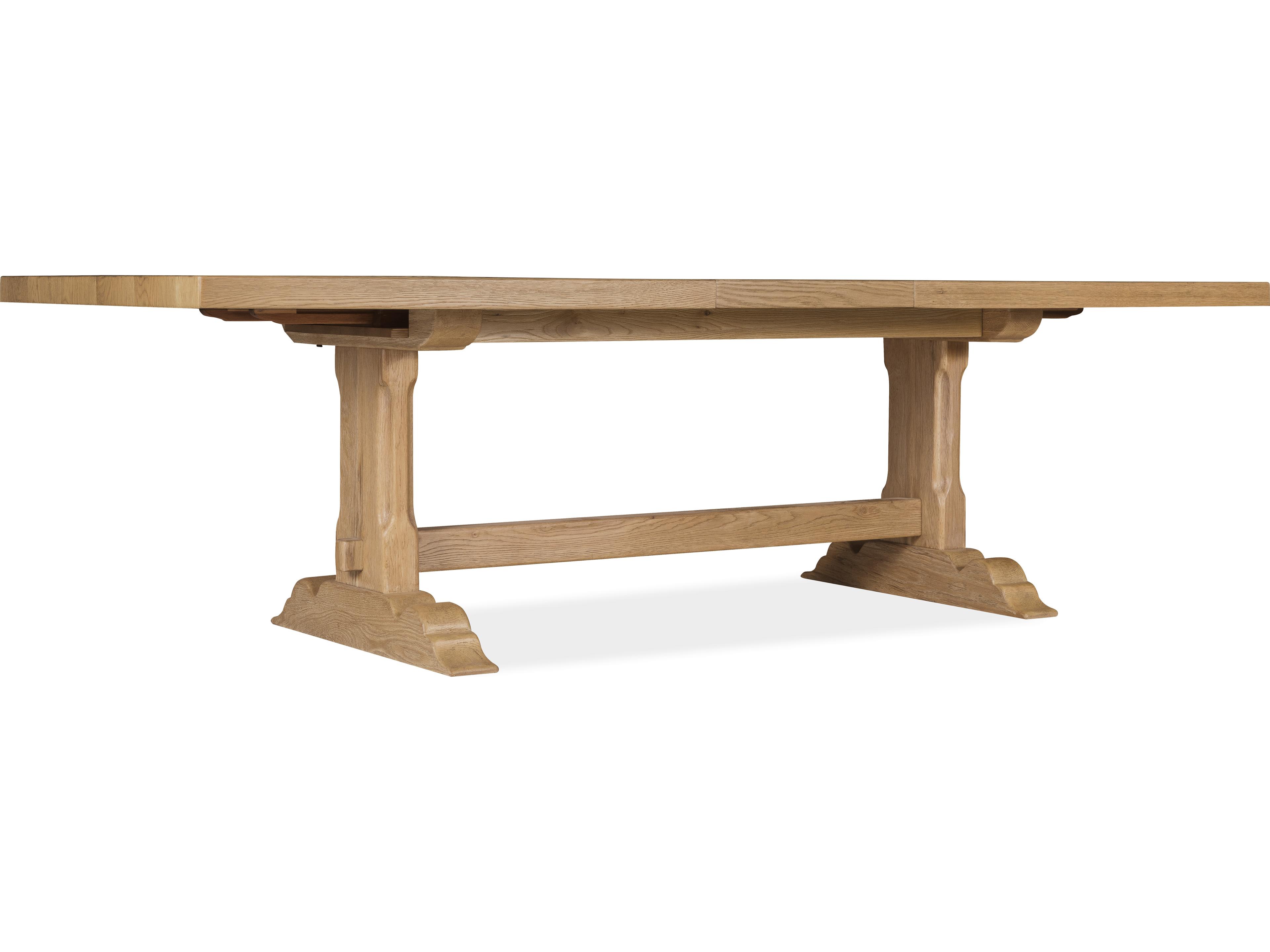 Hooker Furniture Driftwood Light Wood Rectangle Dining Table with Two 20-inch Leaves