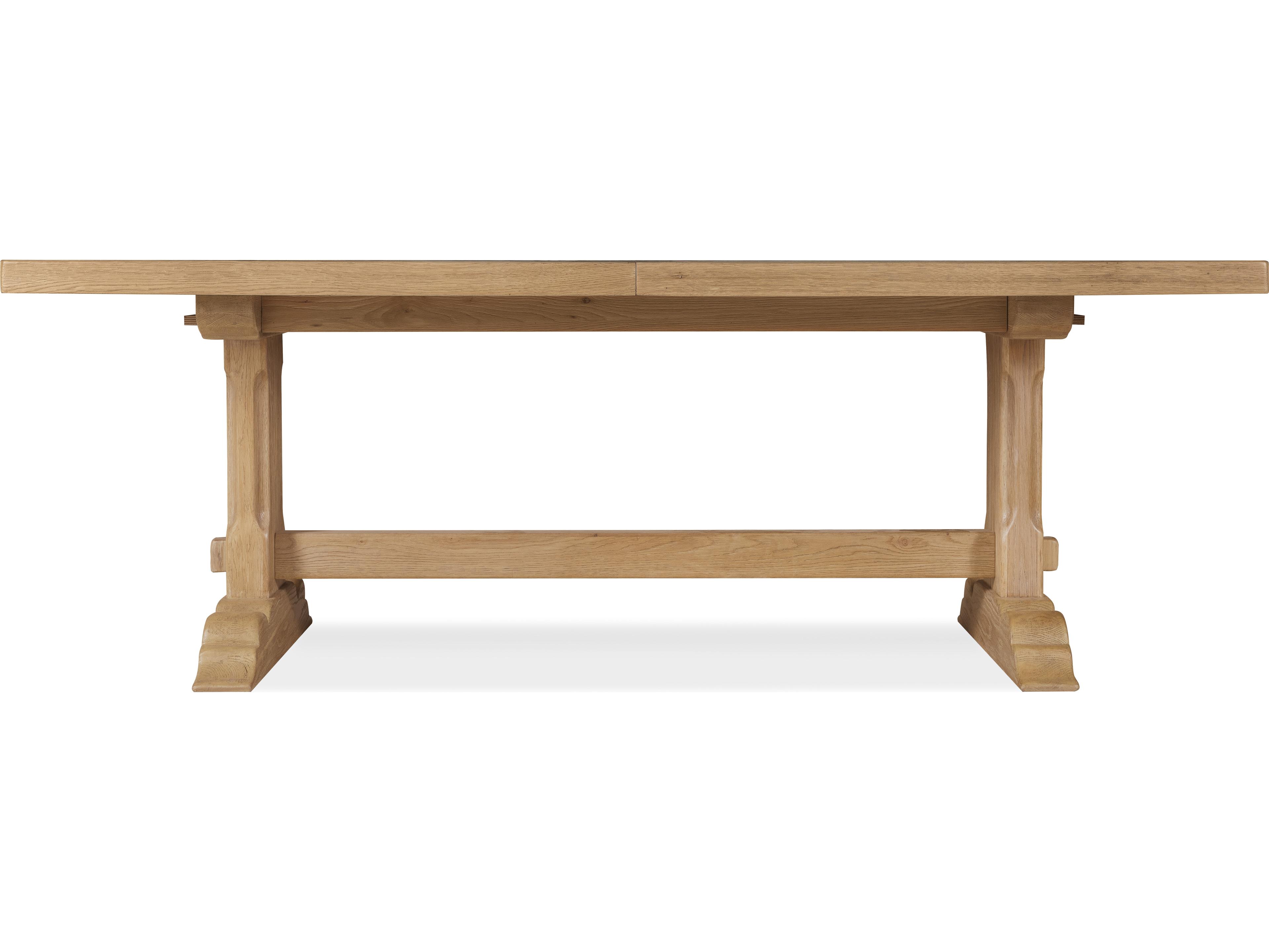 Hooker Furniture Driftwood Light Wood Rectangle Dining Table with Two 20-inch Leaves