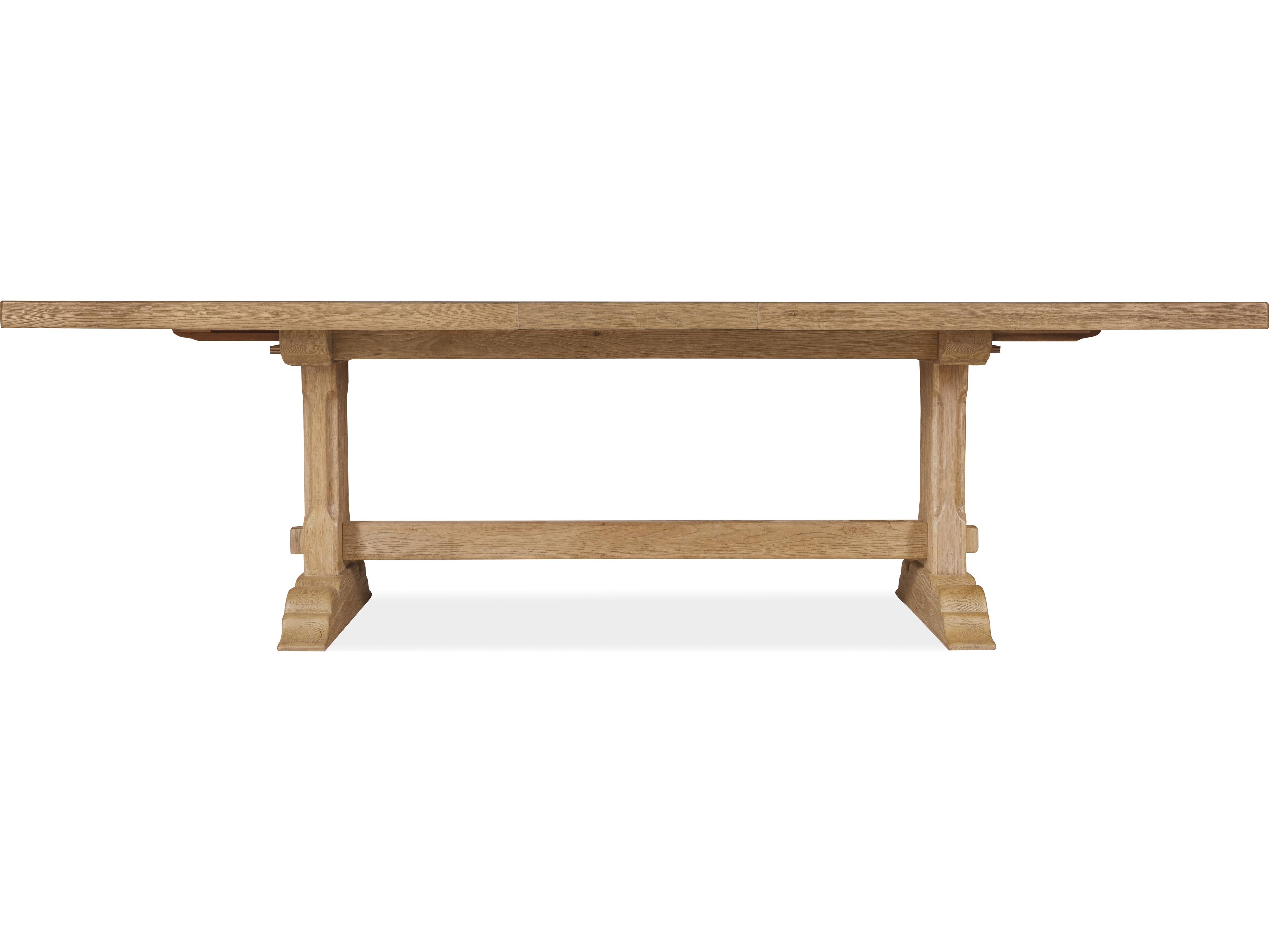 Hooker Furniture Driftwood Light Wood Rectangle Dining Table with Two 20-inch Leaves