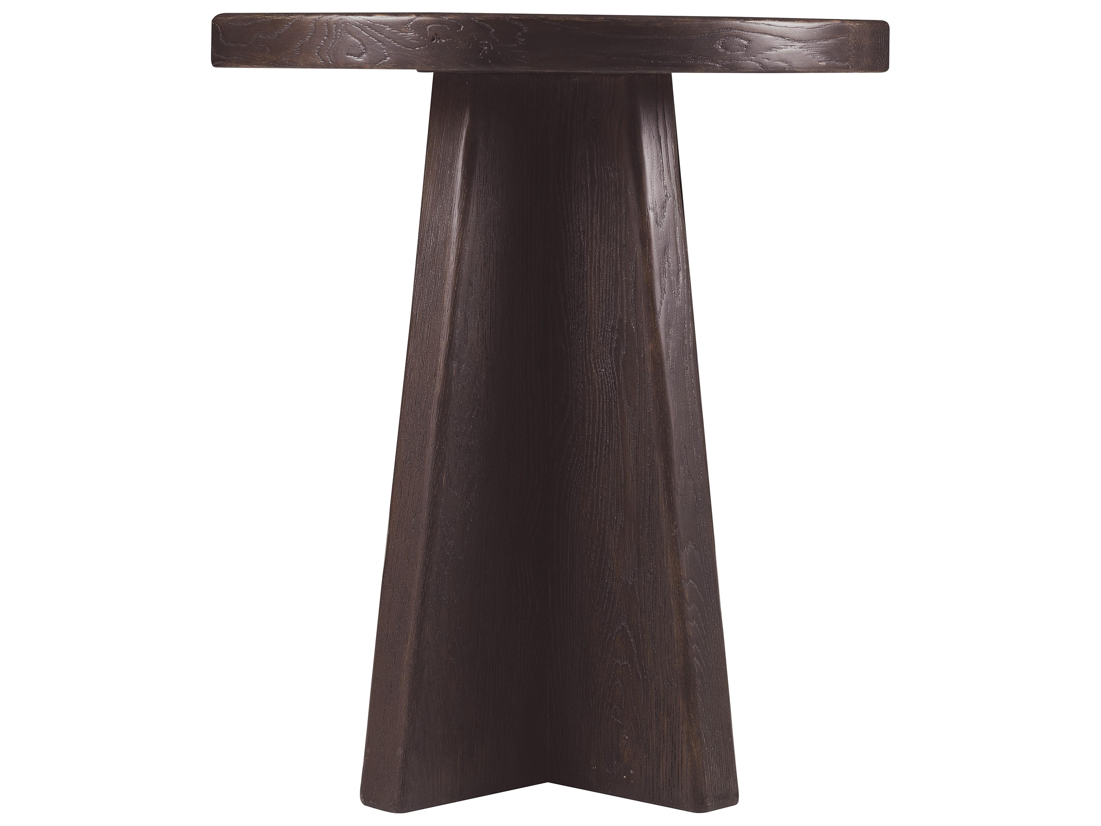 Hooker Furniture Driftwood Round Wood Burnt Timber End Table
