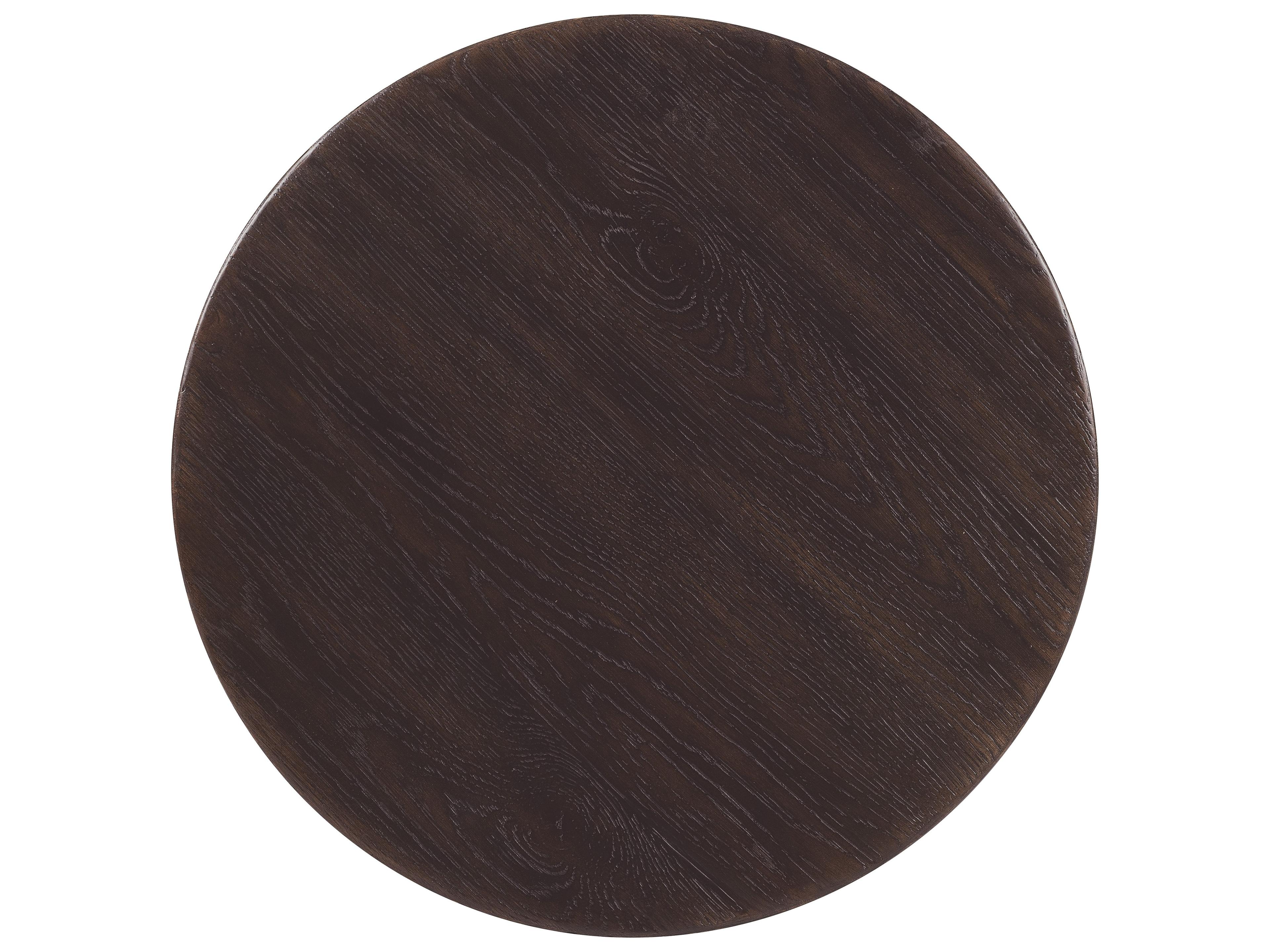 Hooker Furniture Driftwood Round Wood Burnt Timber End Table