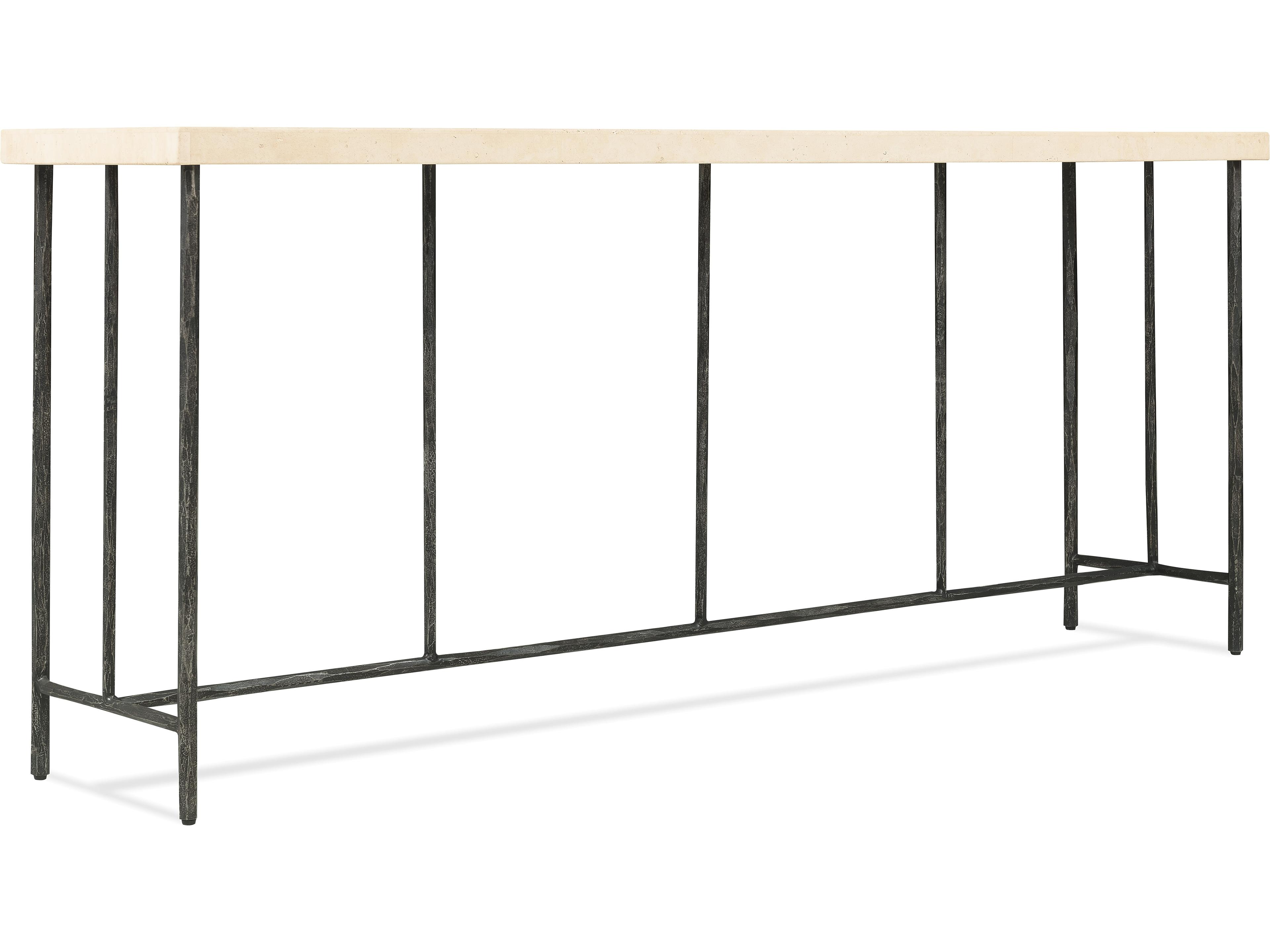 Hooker Furniture Driftwood Rectangular Stone Gray Console Table