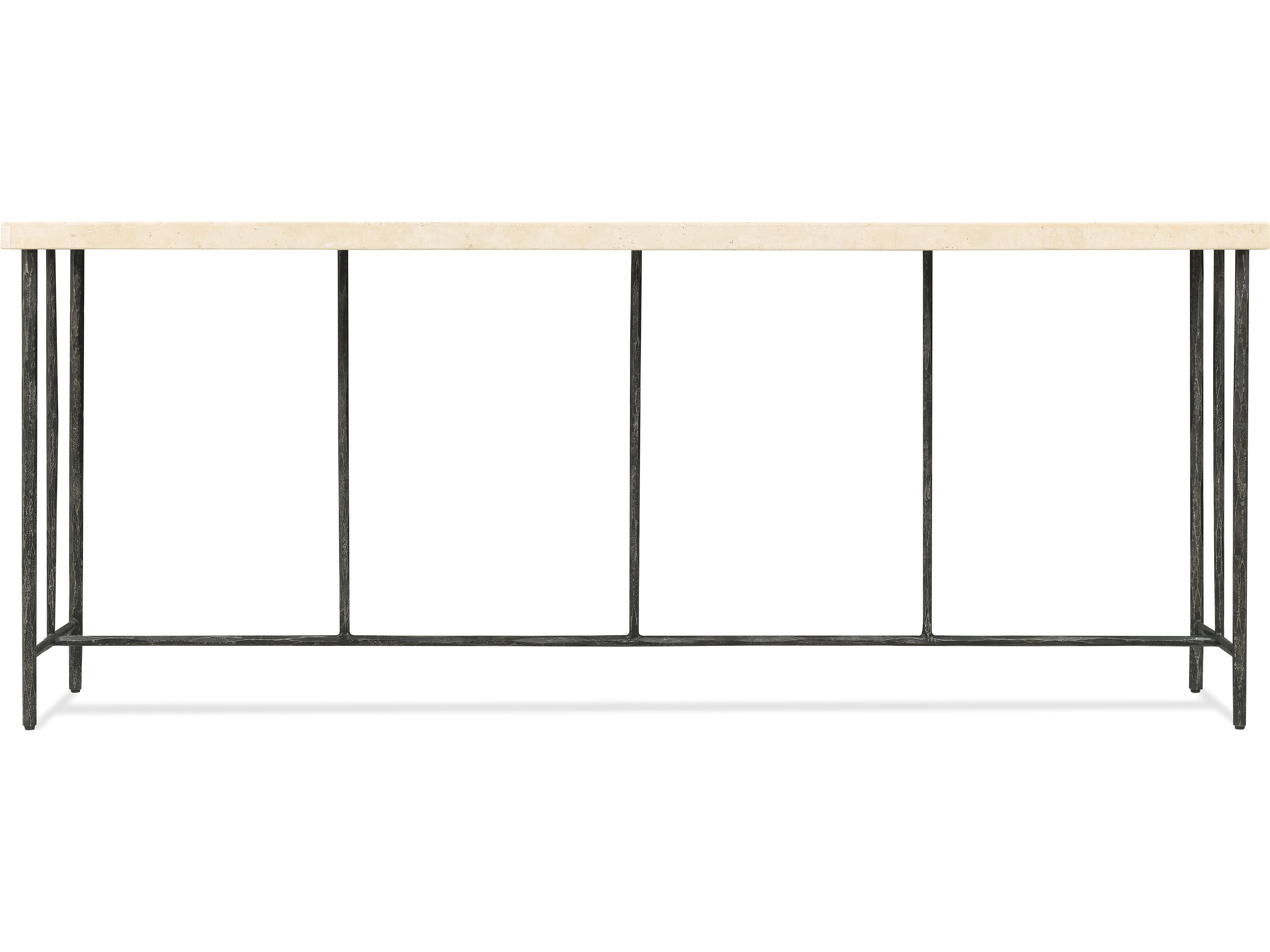 Hooker Furniture Driftwood Rectangular Stone Gray Console Table