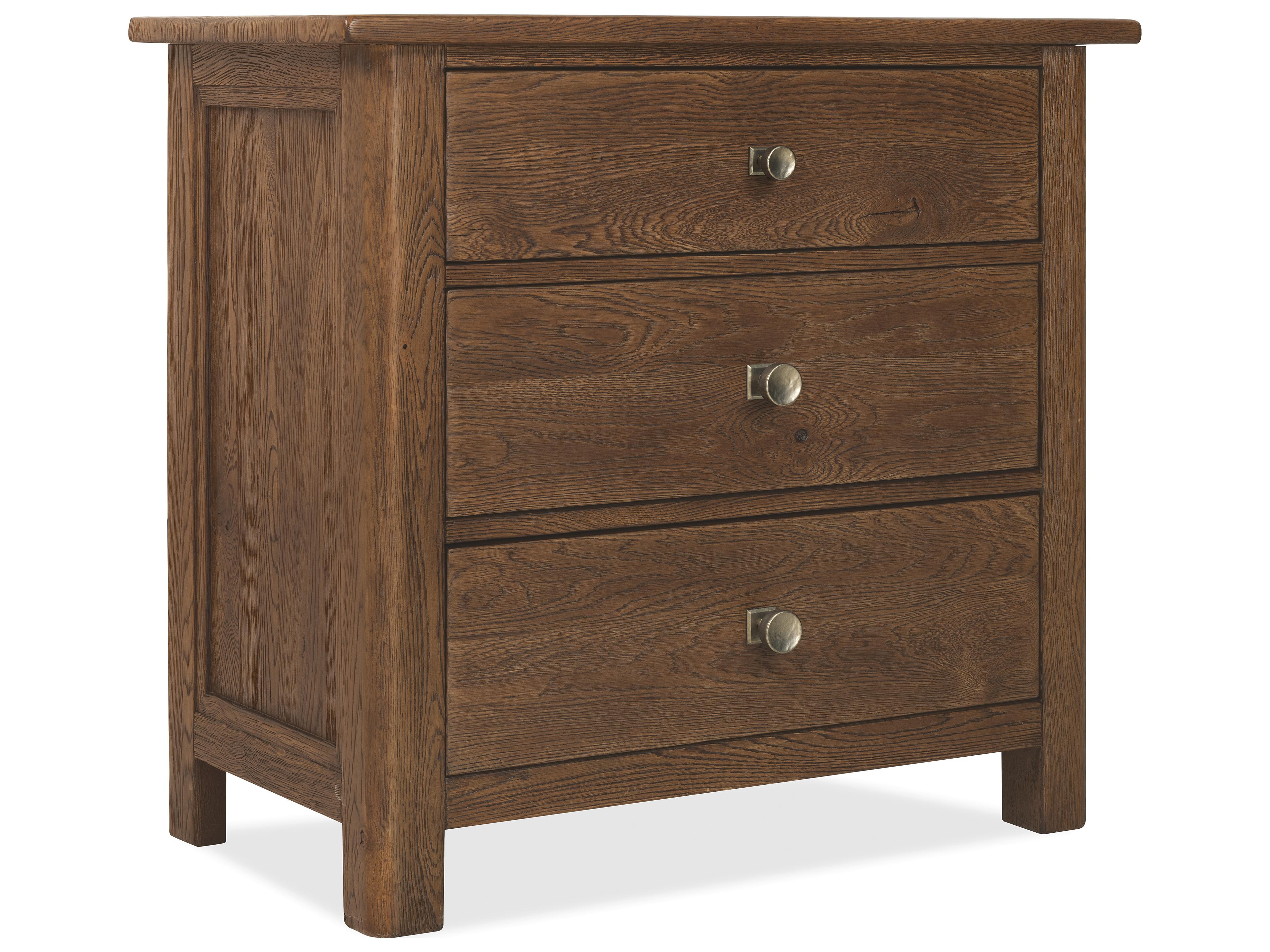 Driftwood Three Drawer Nightstand