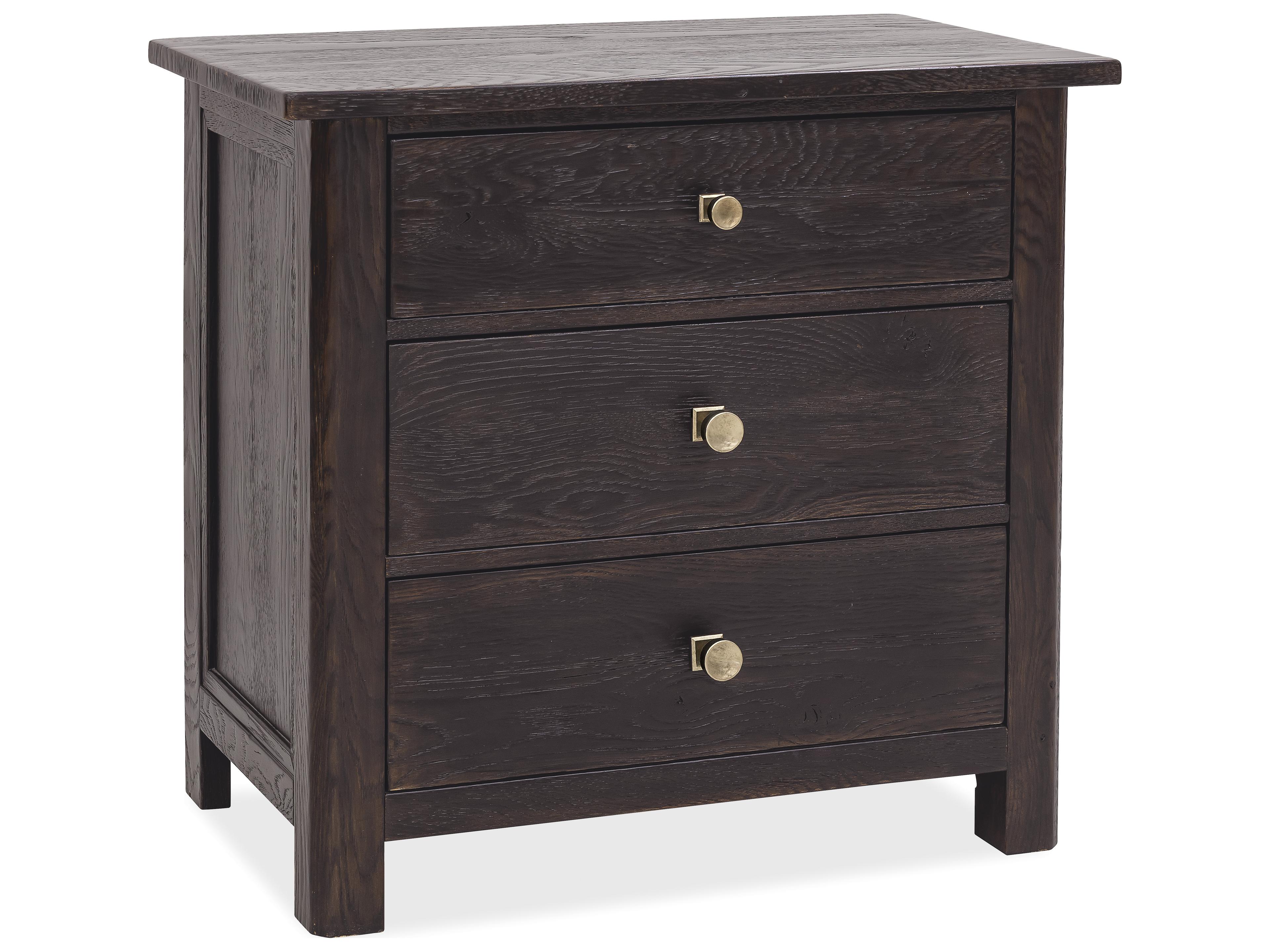 Driftwood Three Drawer Nightstand