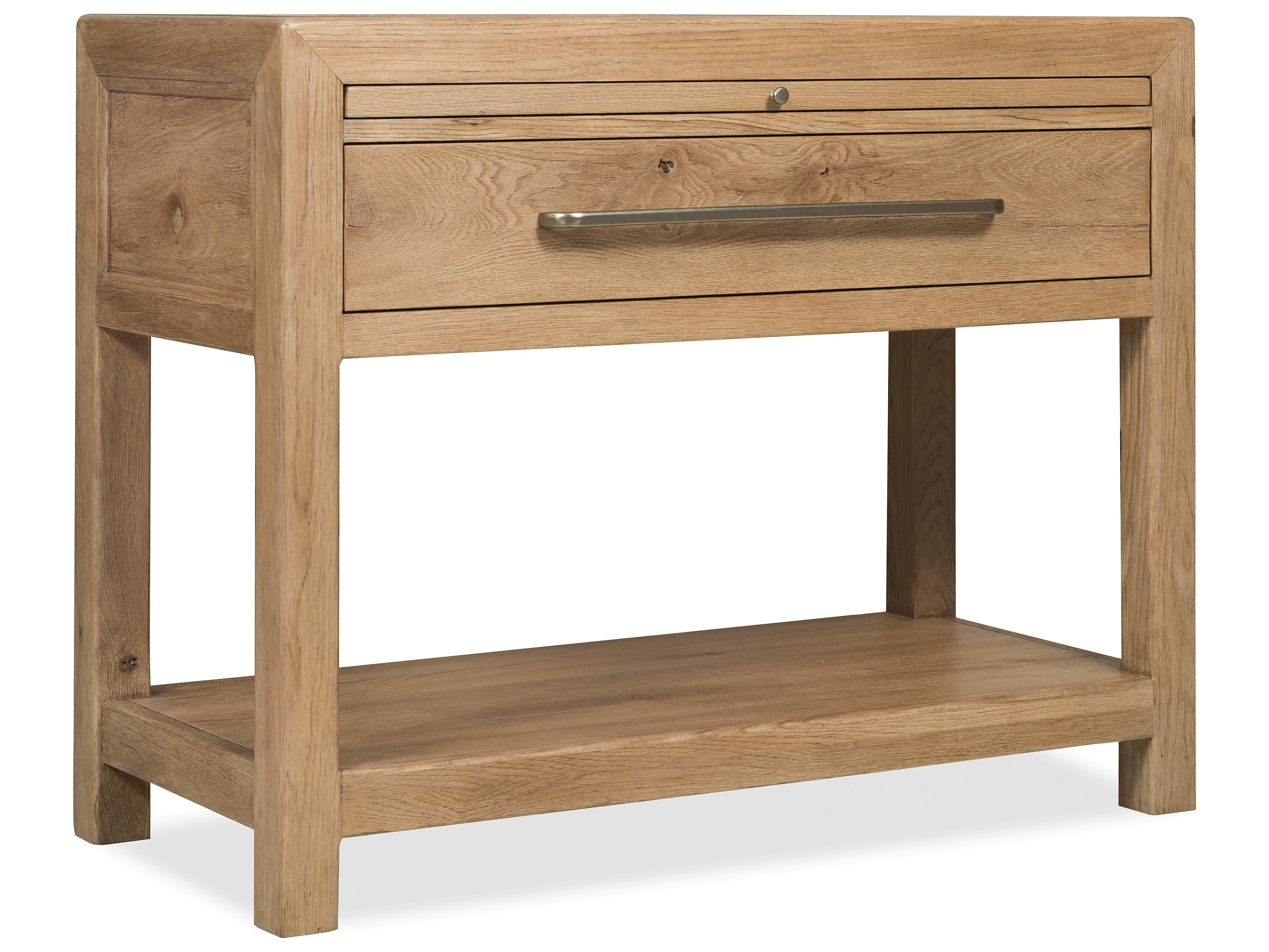 Driftwood One Drawer Nightstand with Stone