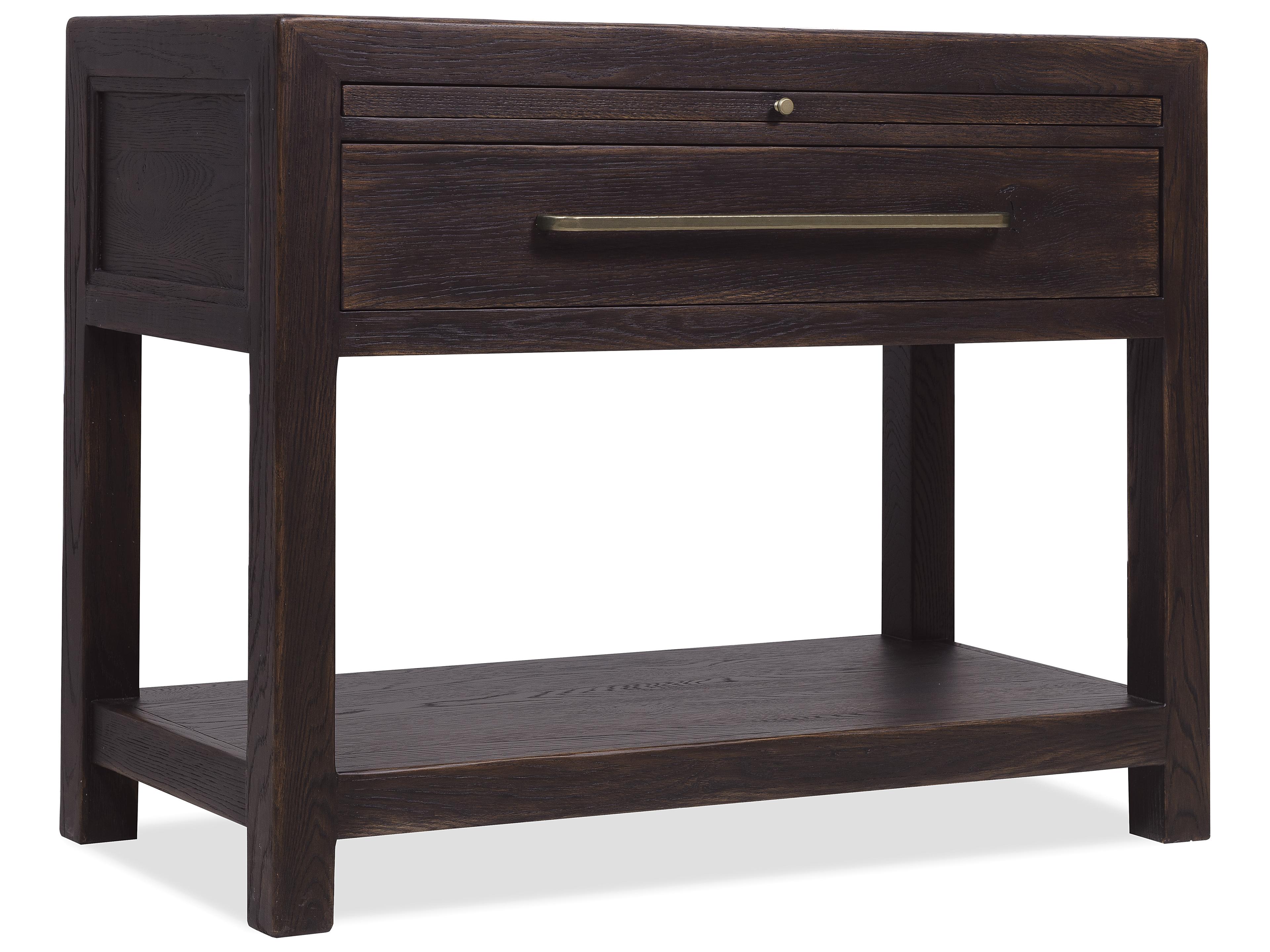 Driftwood One Drawer Nightstand with Stone