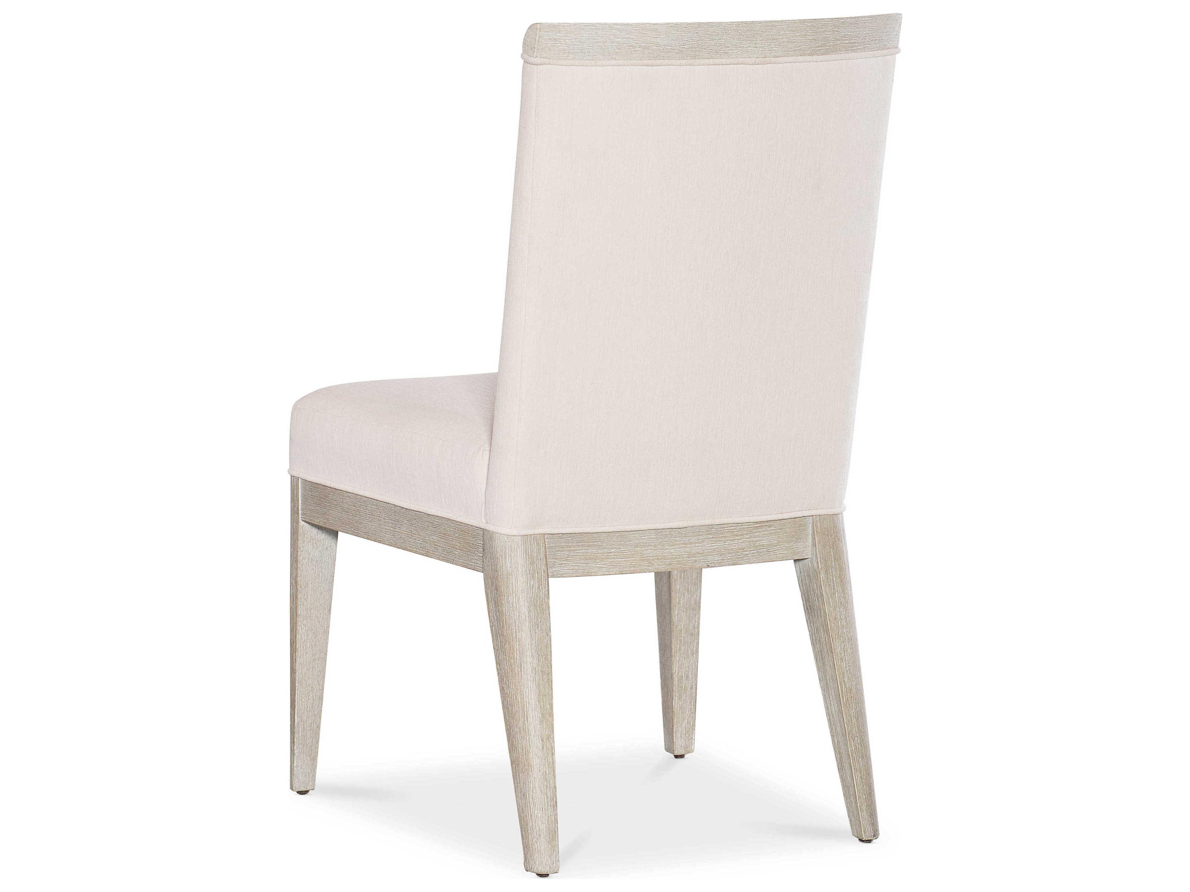 Hooker Furniture Modern Mood Fabric Oak Wood White Upholstered Side Dining Chair