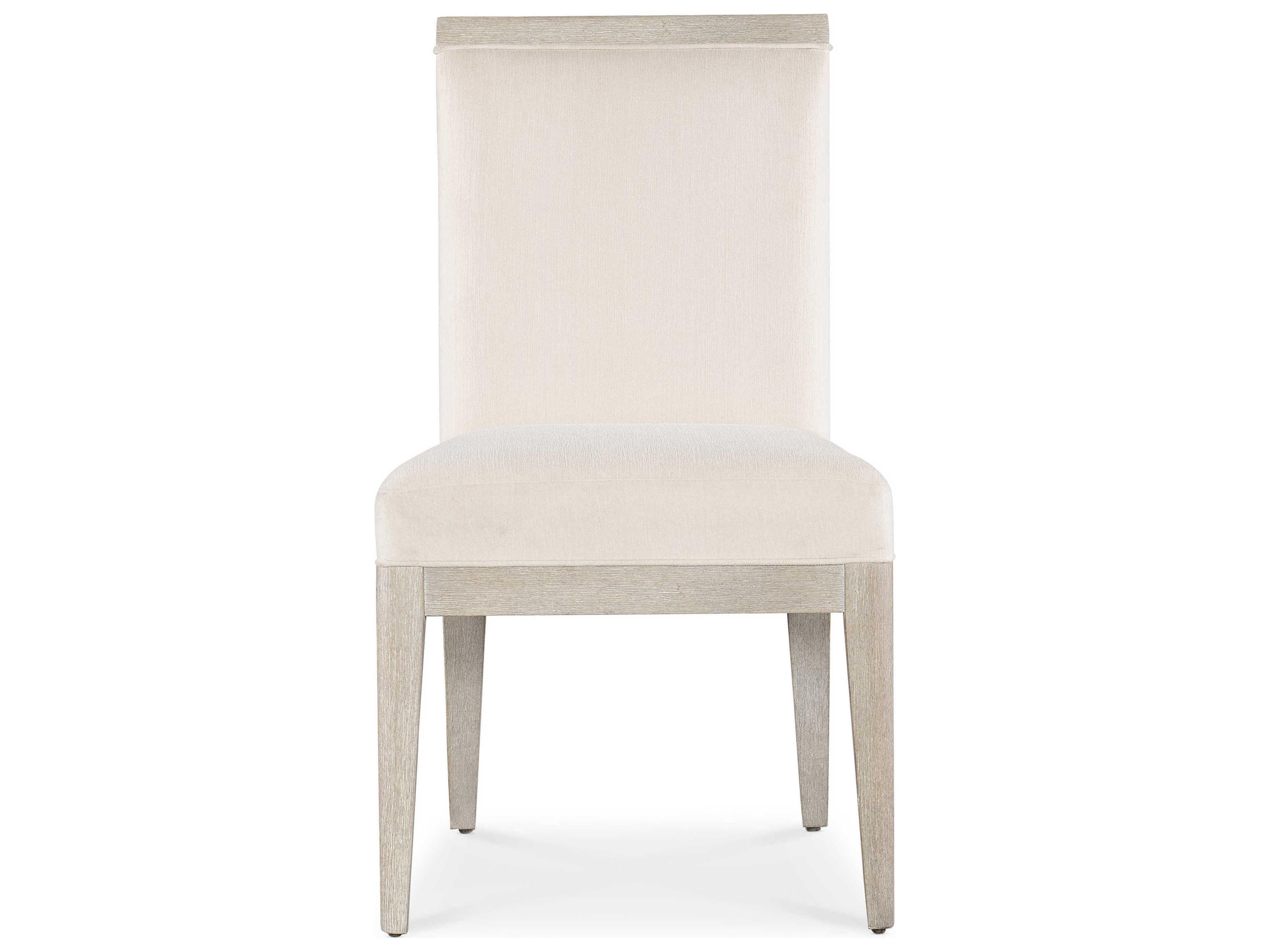 Hooker Furniture Modern Mood Fabric Oak Wood White Upholstered Side Dining Chair