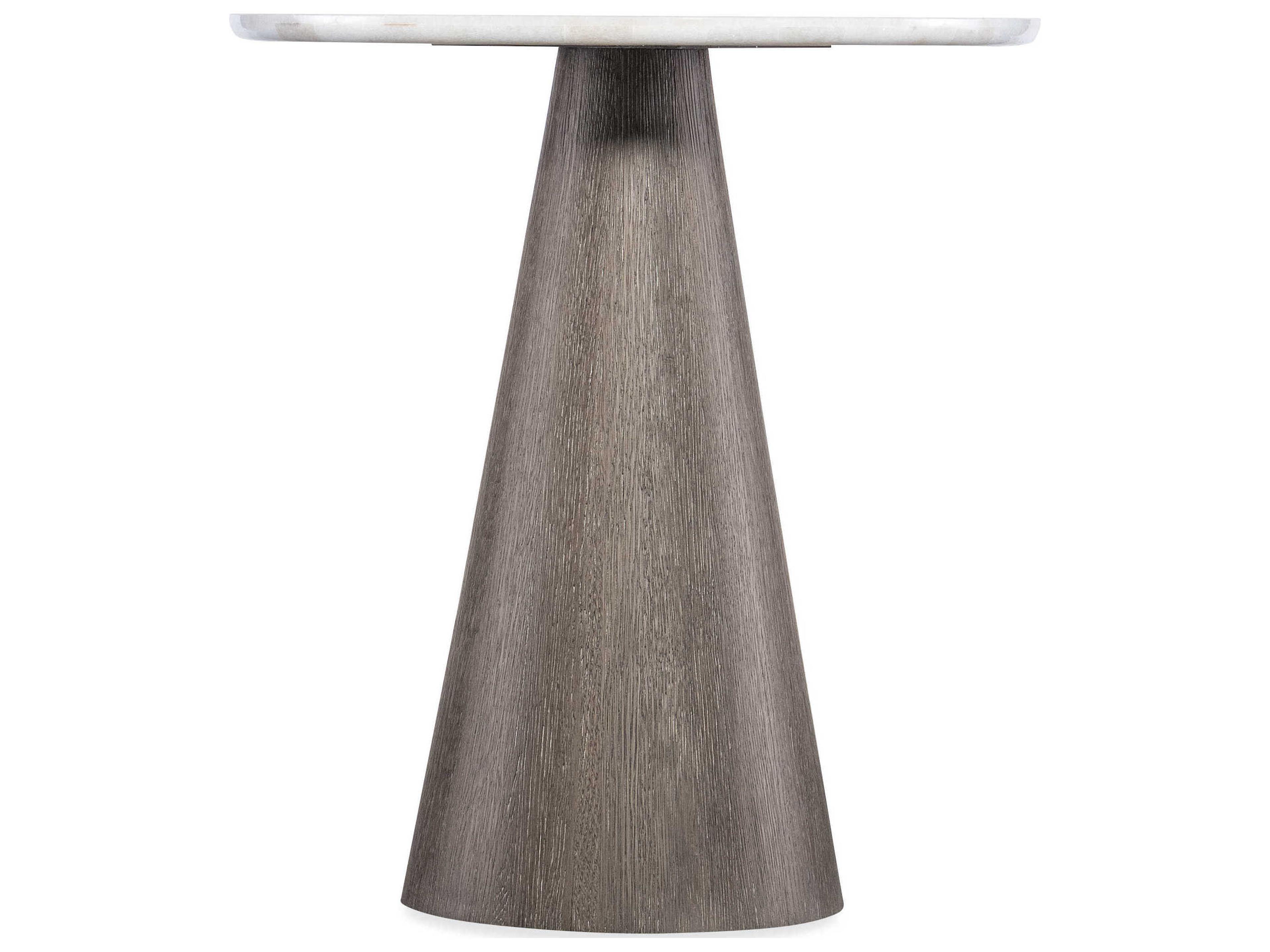 Hooker Furniture Modern Mood Round Marble Mink End Table