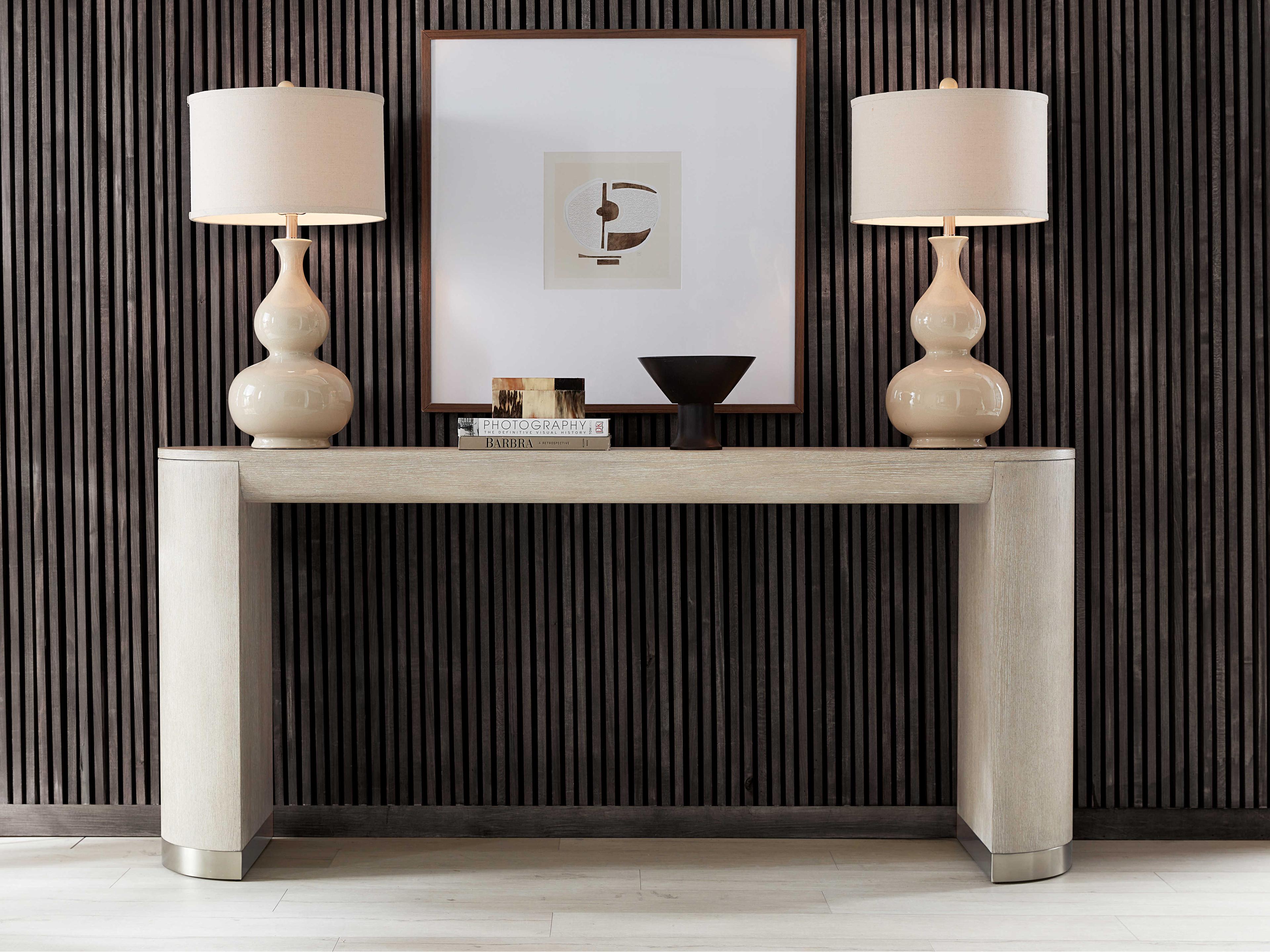 Luxecor Heritage Rectangular Wood Diamond Console Table