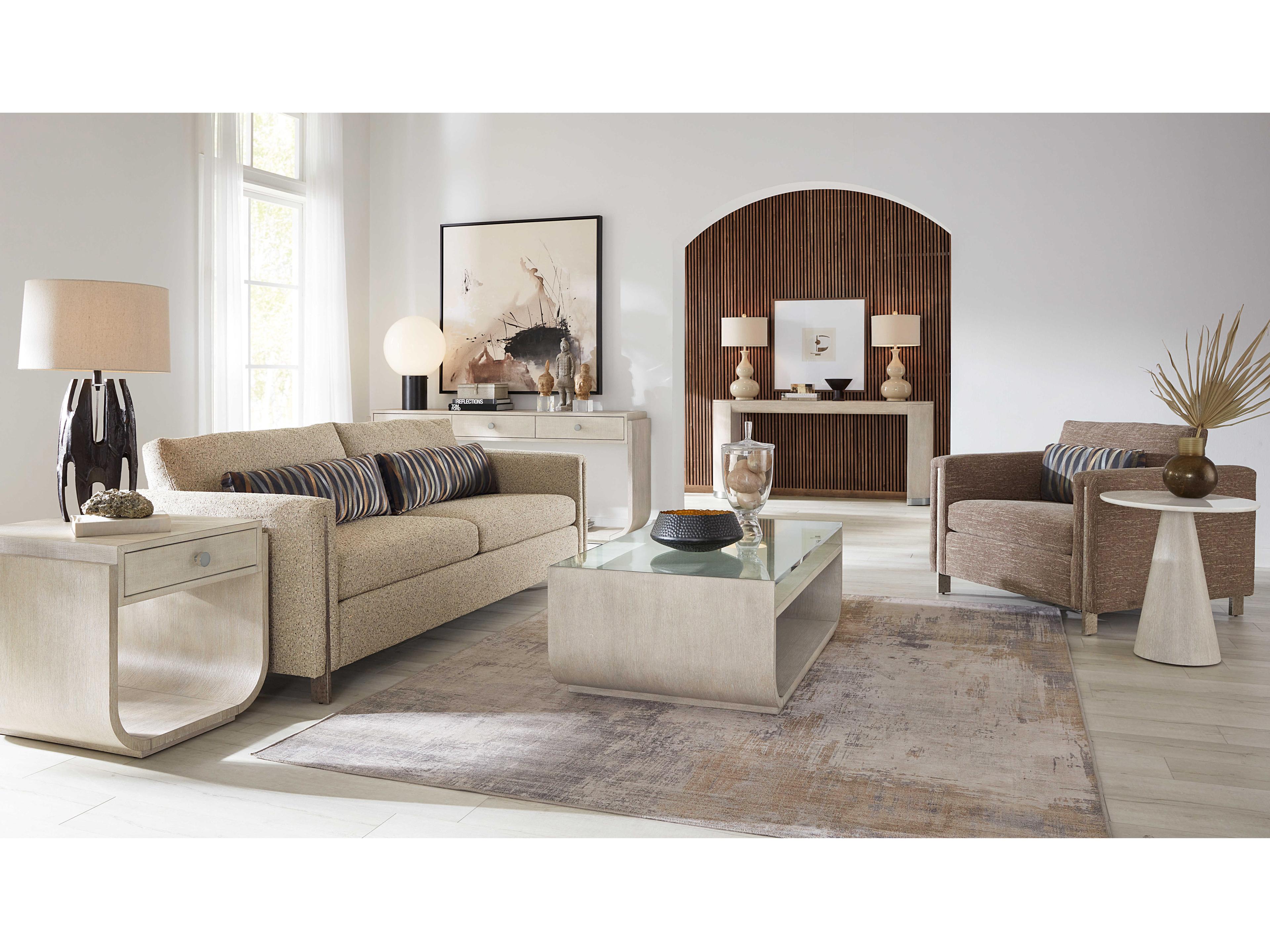 Hooker Furniture Modern Mood Rectangular Glass Diamond Cocktail Table