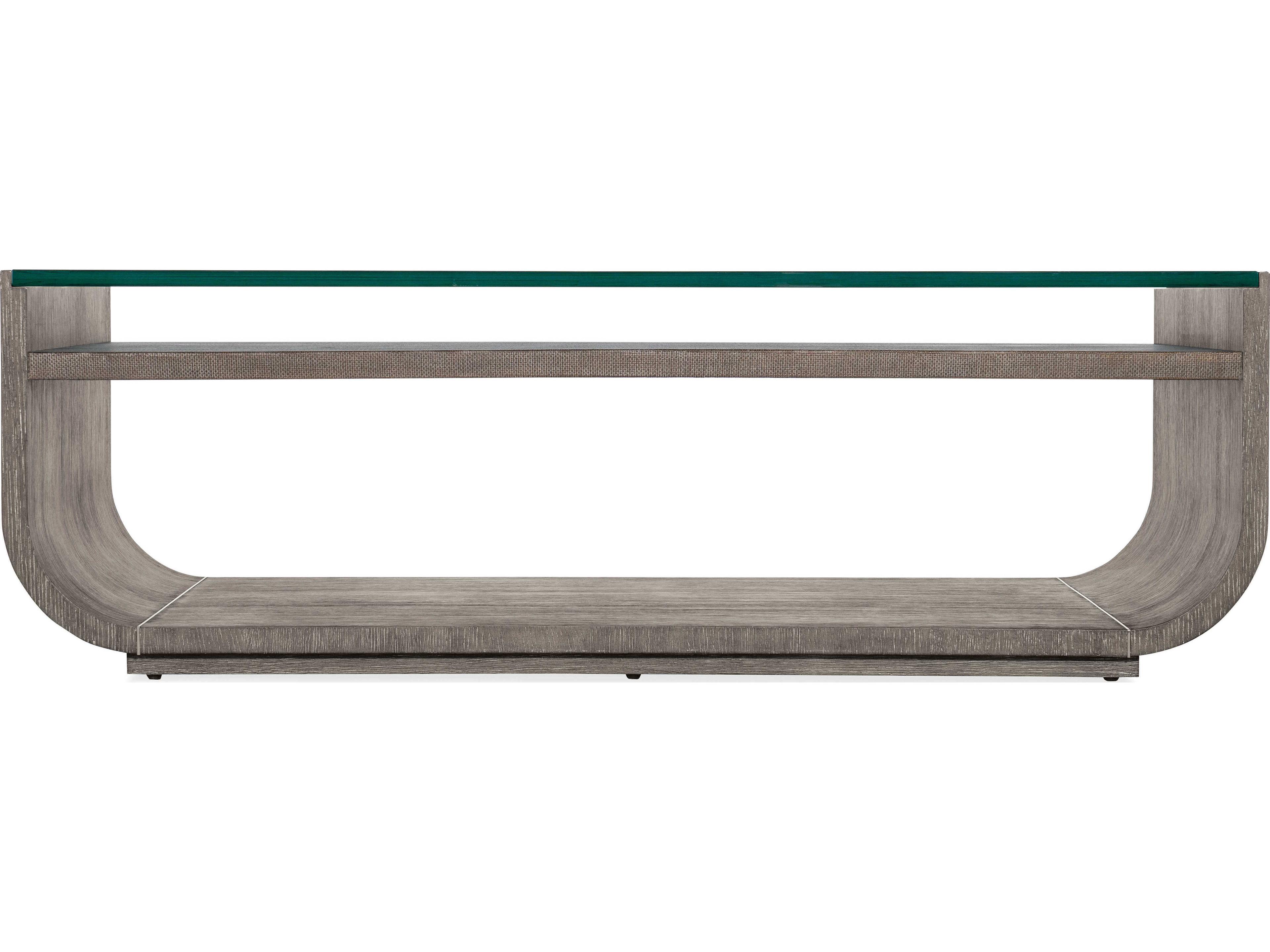 Hooker Furniture Modern Mood Rectangular Glass Mink Cocktail Table