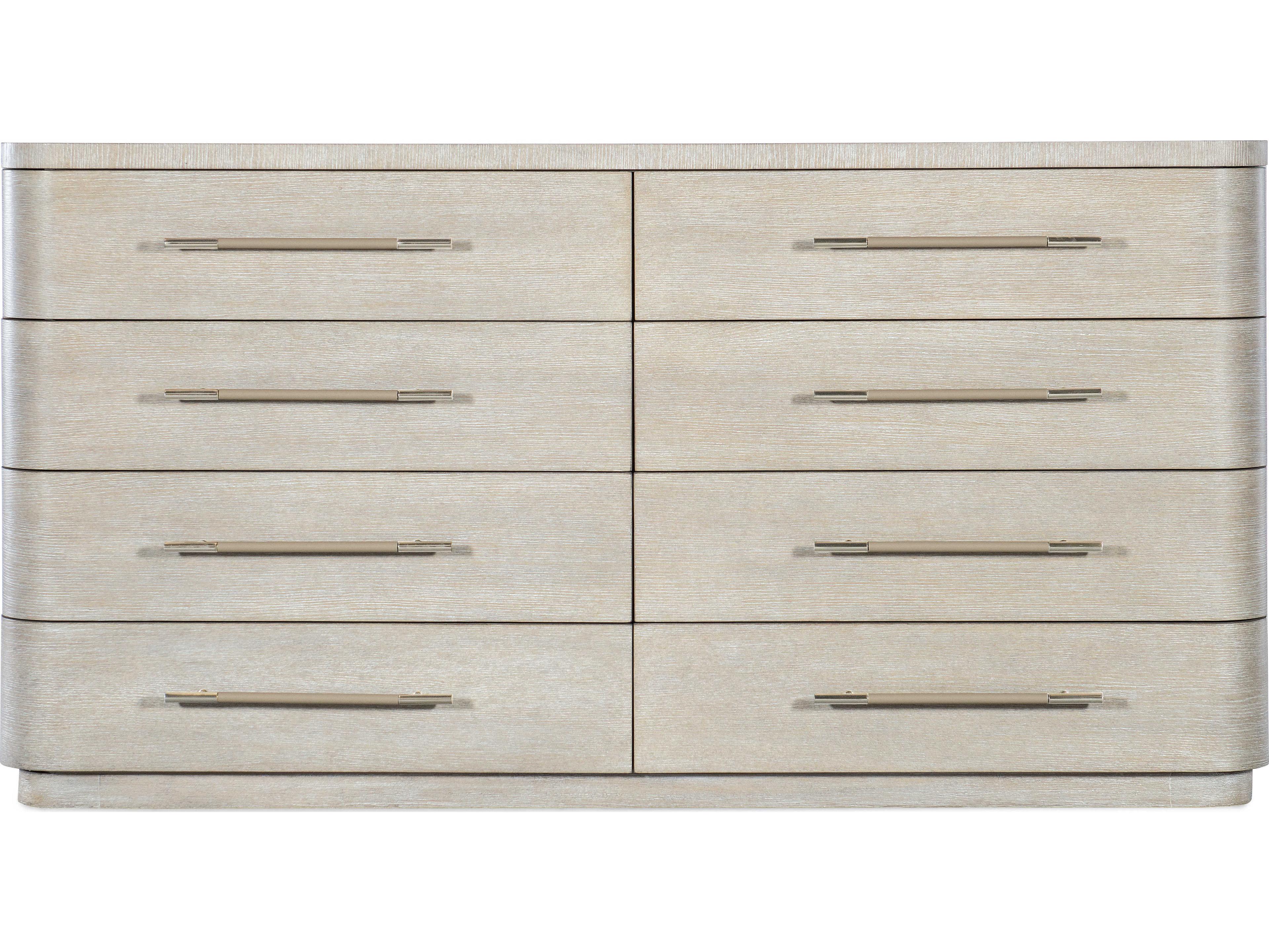 Luxecor Heritage 8-Drawers White Solid Wood Double Dresser
