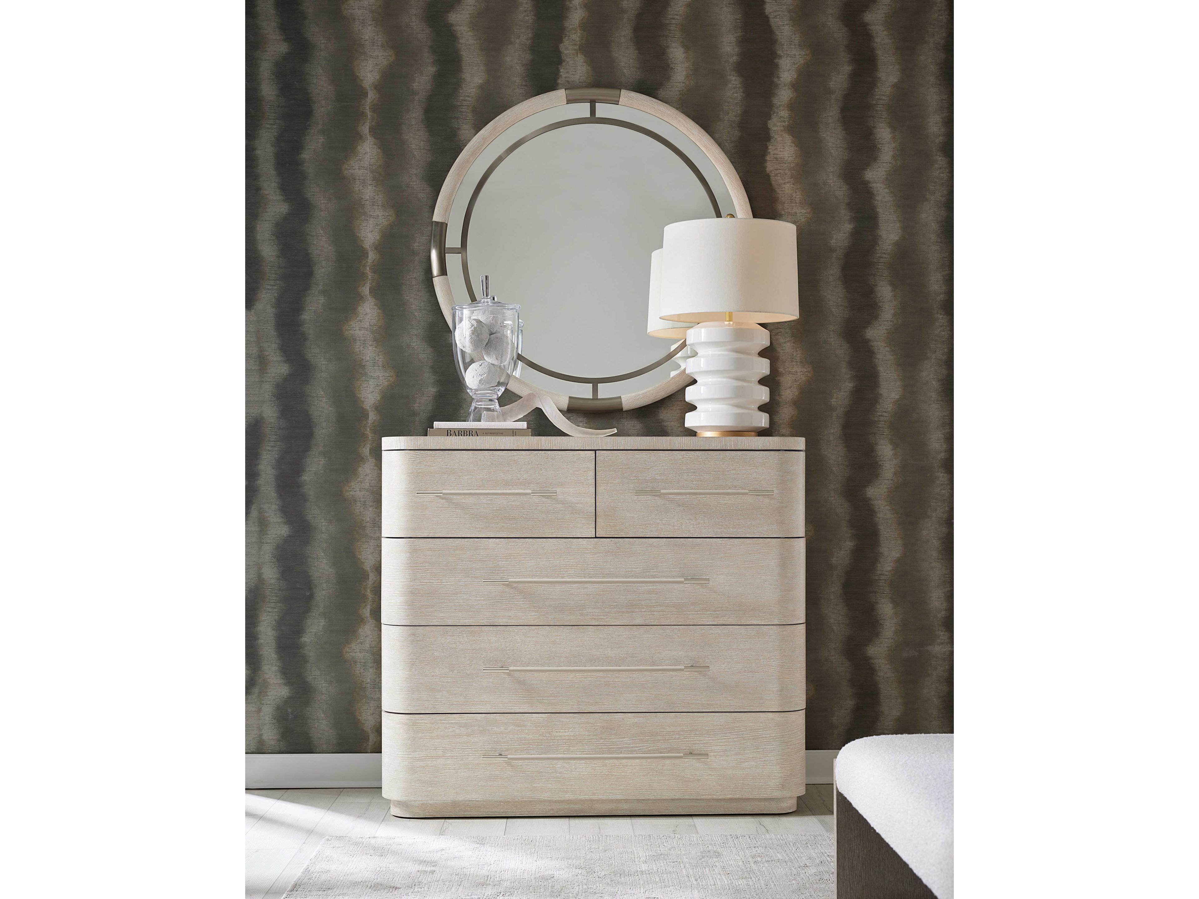 Hooker Furniture Modern Mood 5-Drawers Diamond Beige Solid Wood Accent Chest