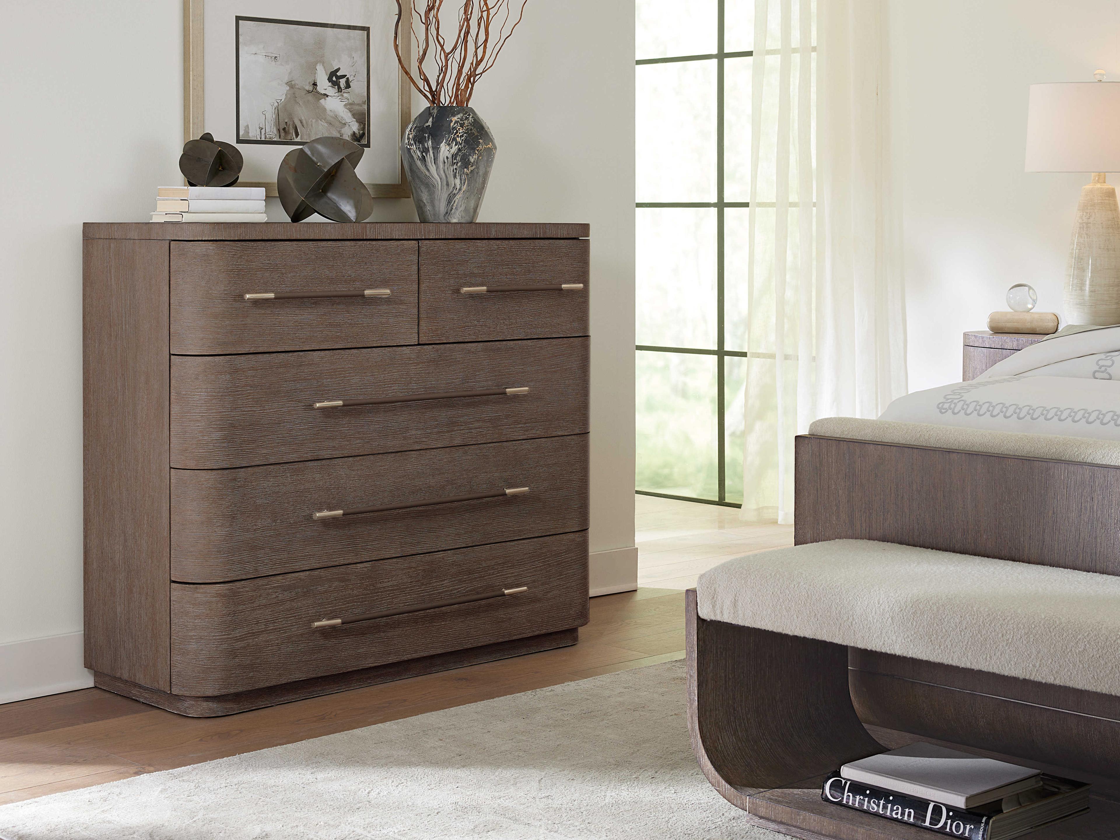 Hooker Furniture Modern Mood 5-Drawers Mink Brown Solid Wood Accent Chest