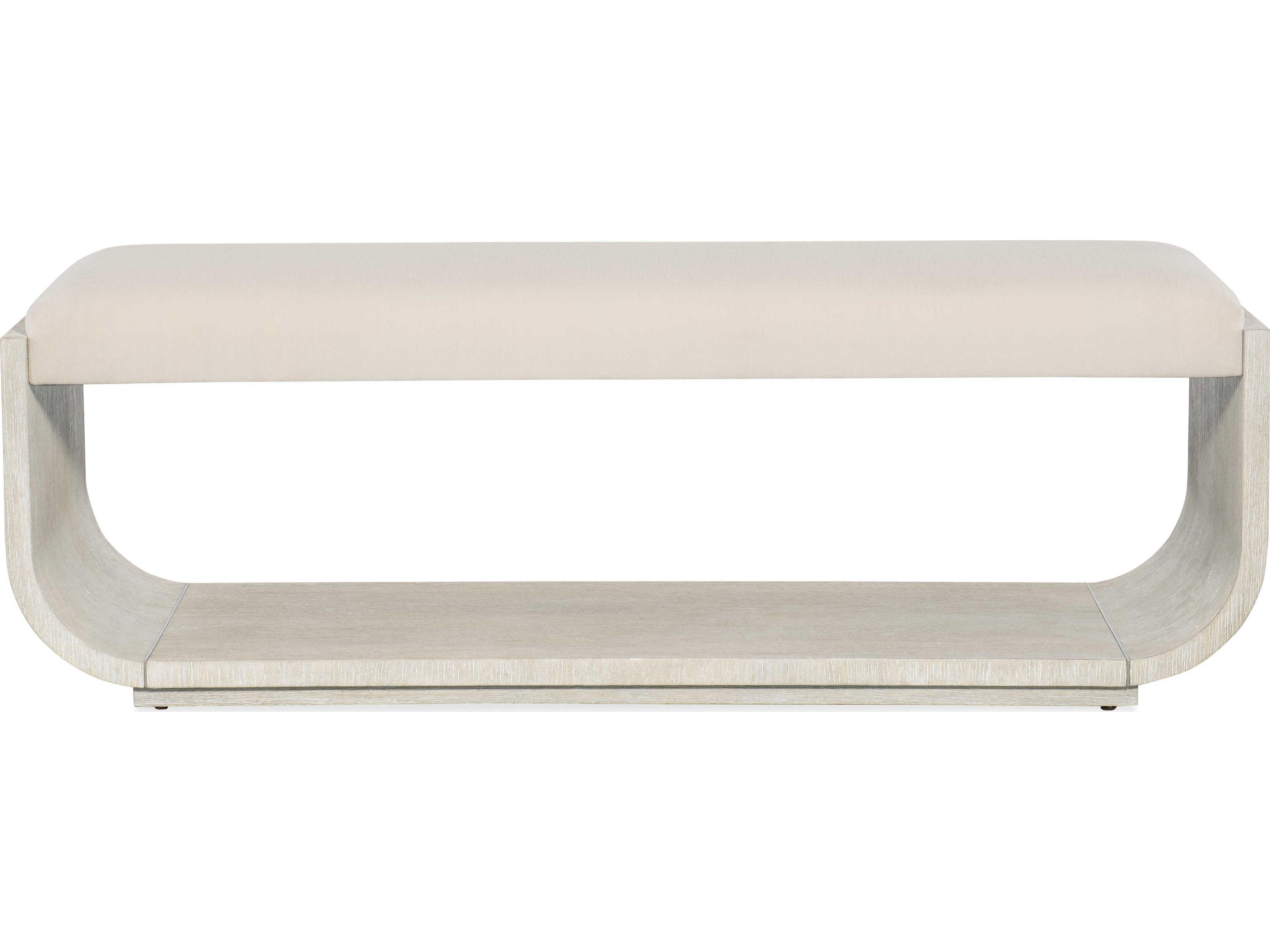 Luxecor Heritage Inverness Natural Diamond White Upholstered Accent Bench