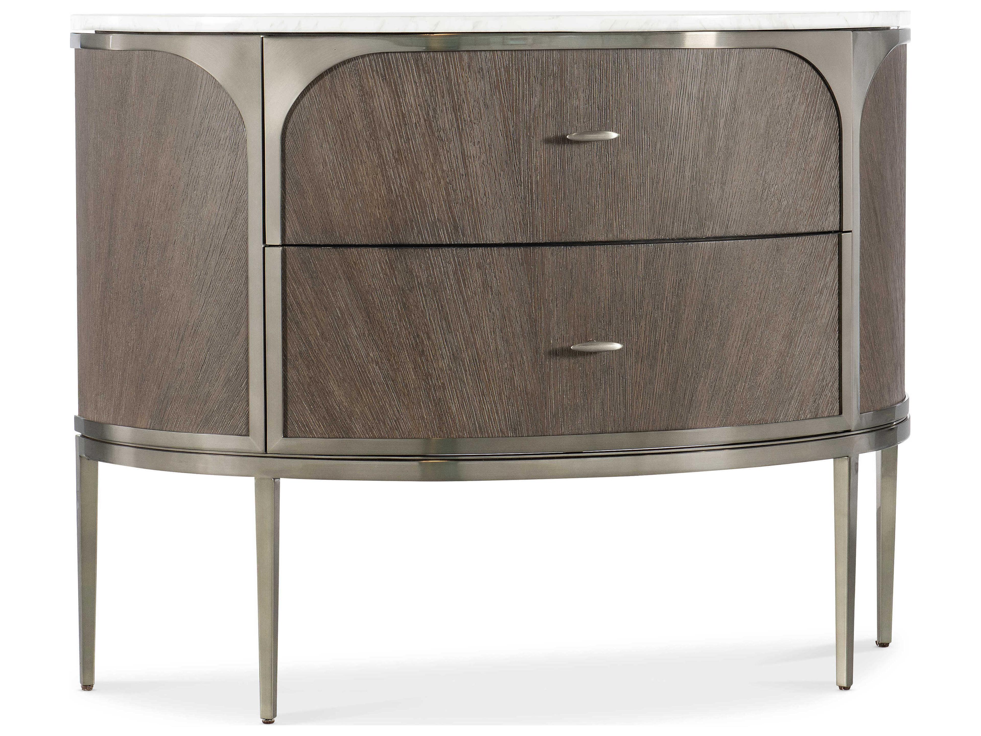 Modern Mood 2-Drawers Brown Solid Wood Nightstand