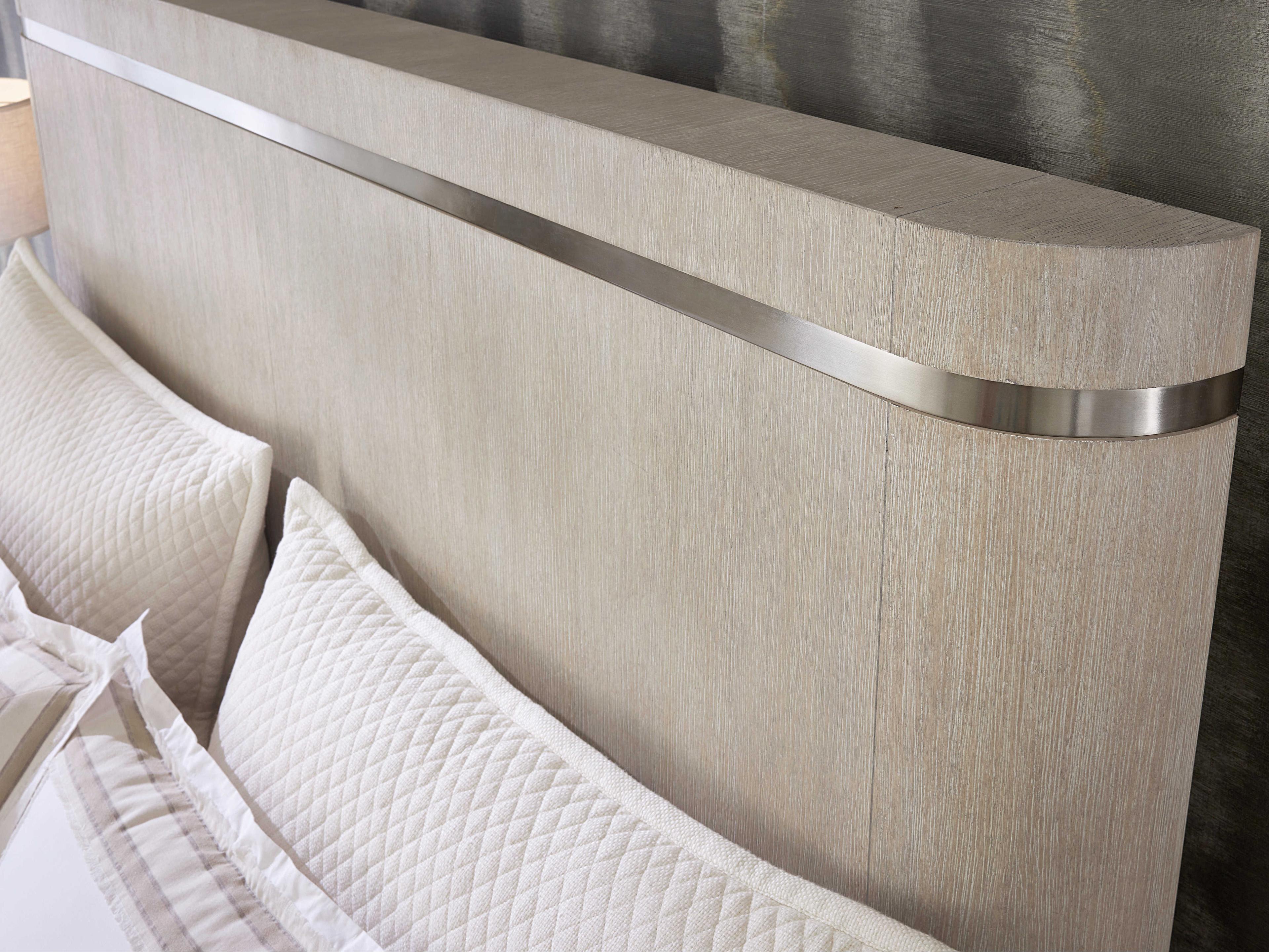 Hooker Furniture Modern Mood Diamond Beige Solid Wood California King Panel Bed