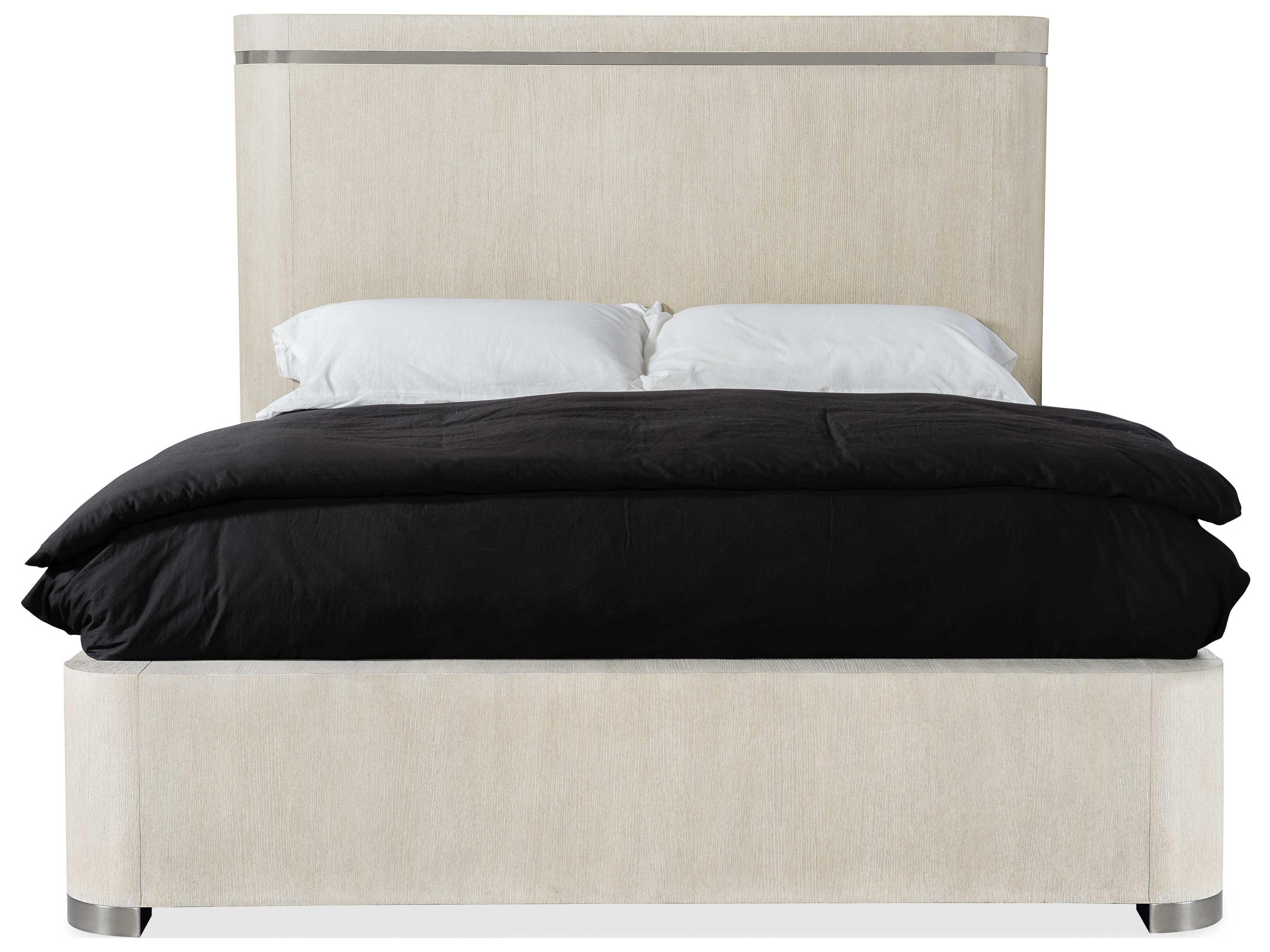 Luxecor Heritage Diamond Beige Solid Wood King Panel Bed