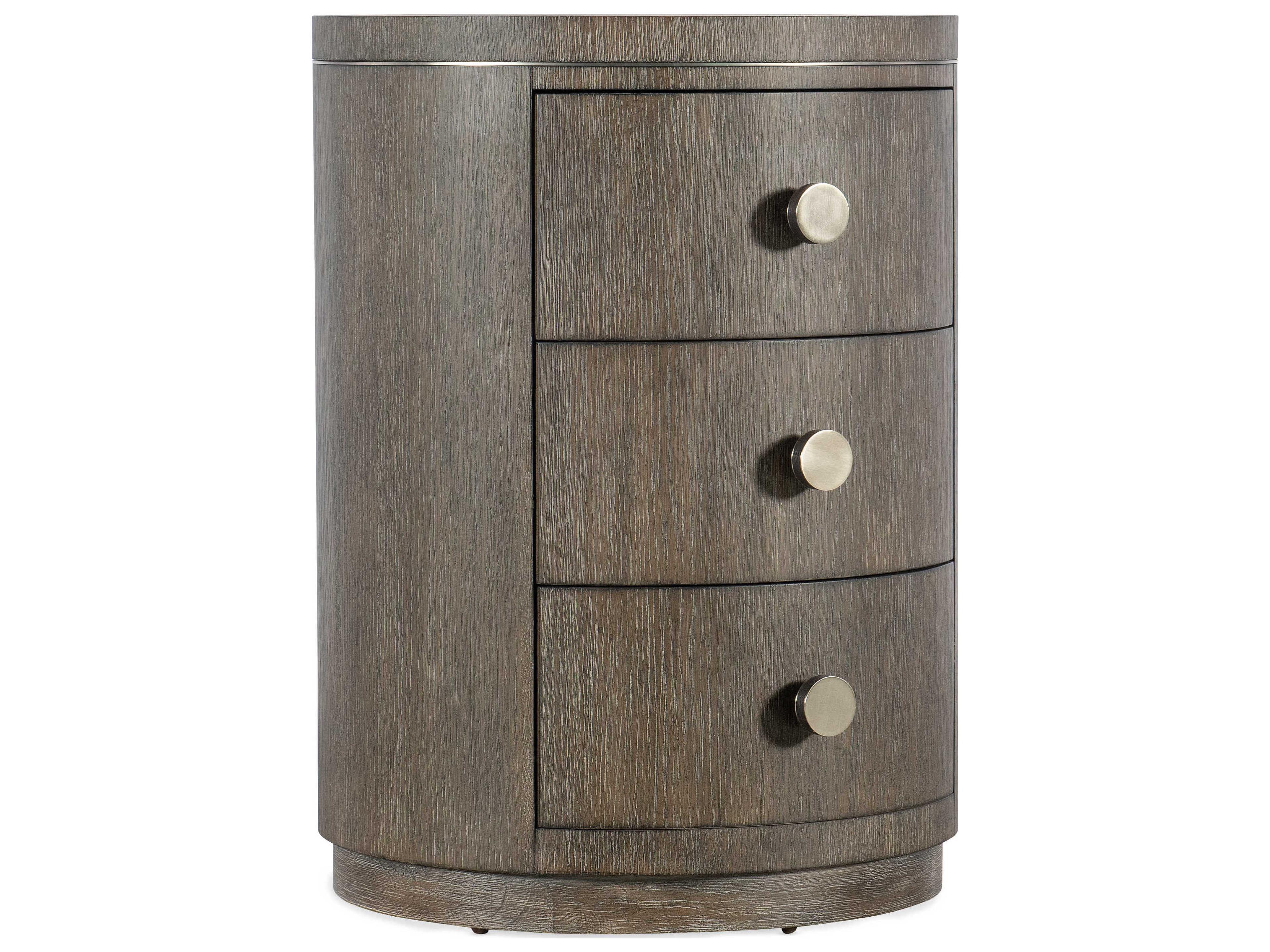 Modern Mood 3-Drawers Brown Solid Wood Nightstand