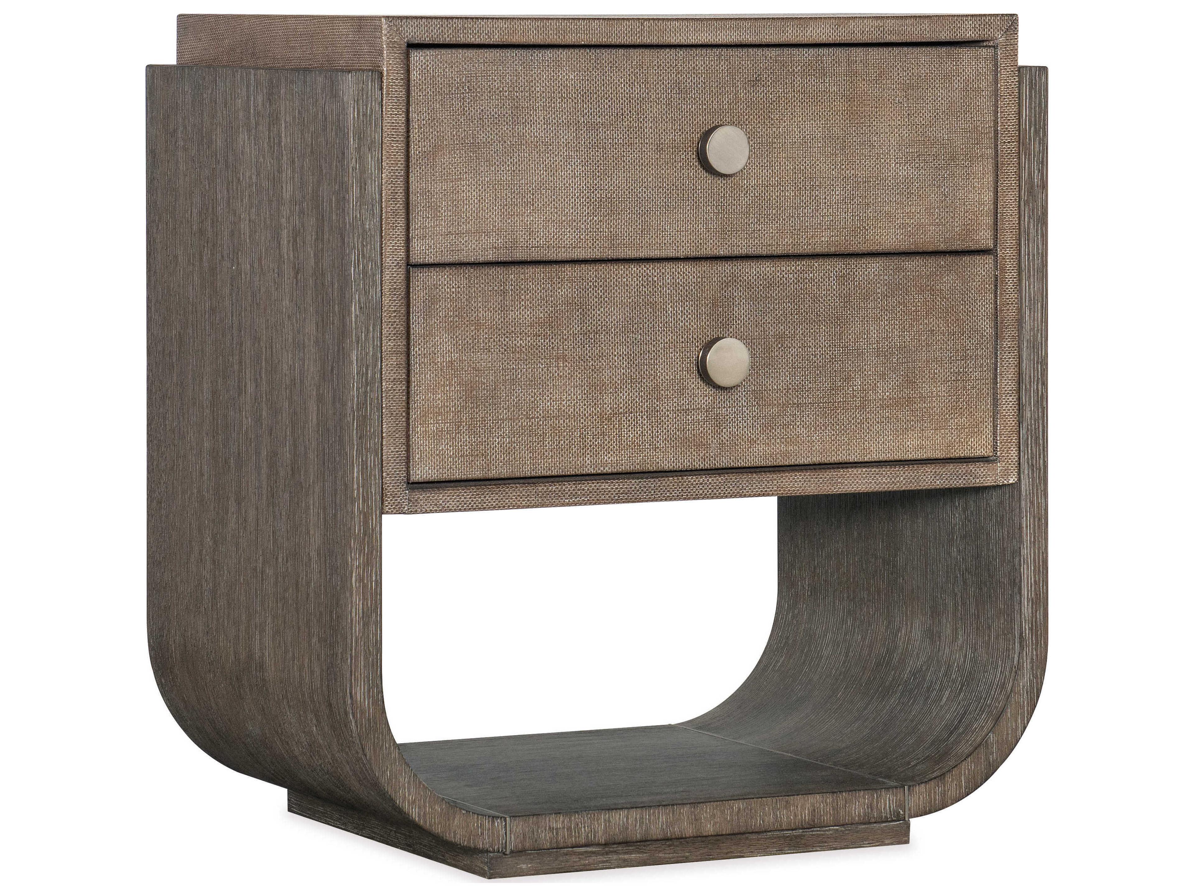 Modern Mood 2-Drawers Brown Solid Wood Nightstand
