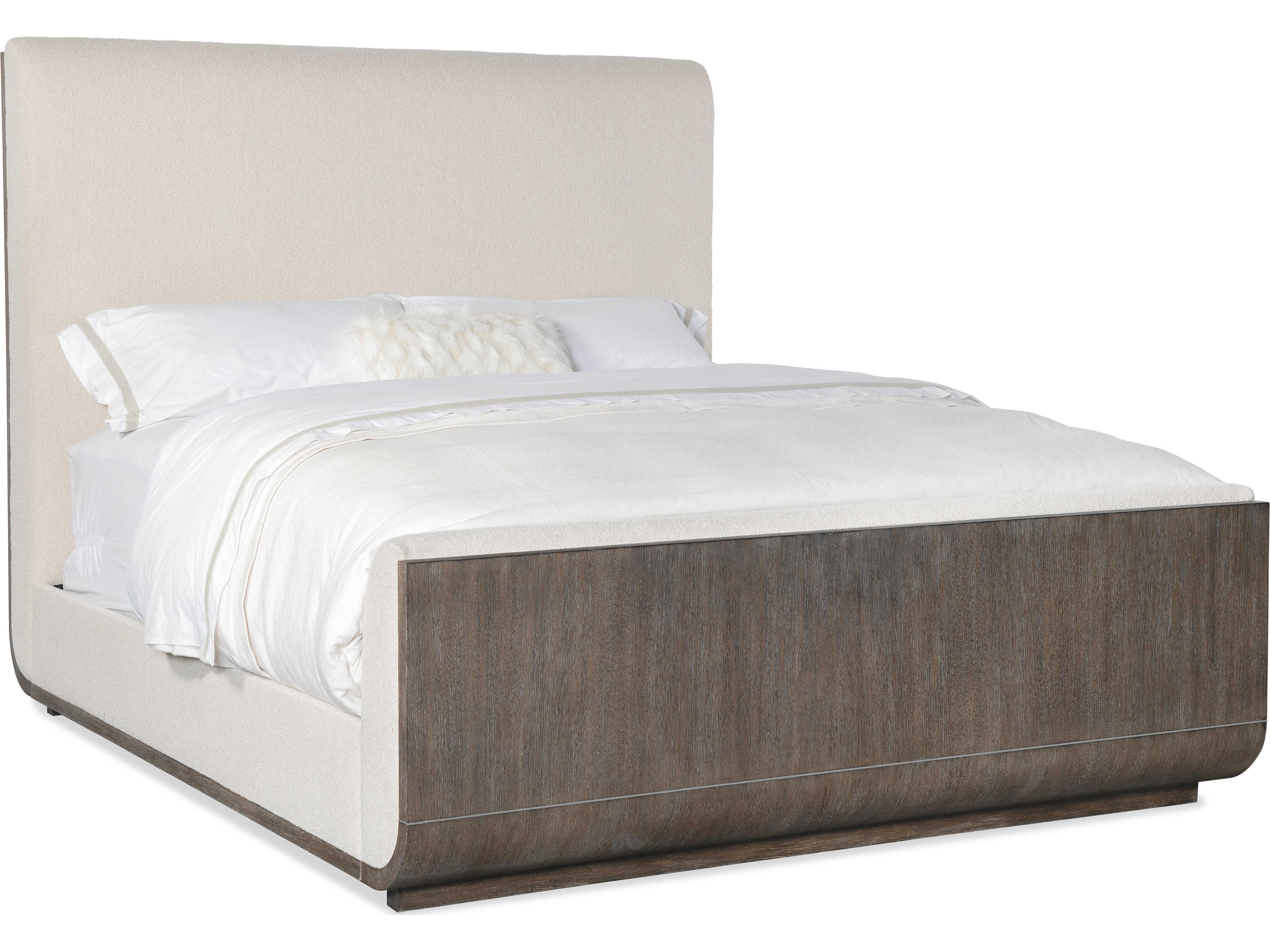 Modern Mood Inverness Natural Mink Brown Solid Wood Upholstered King Panel Bed