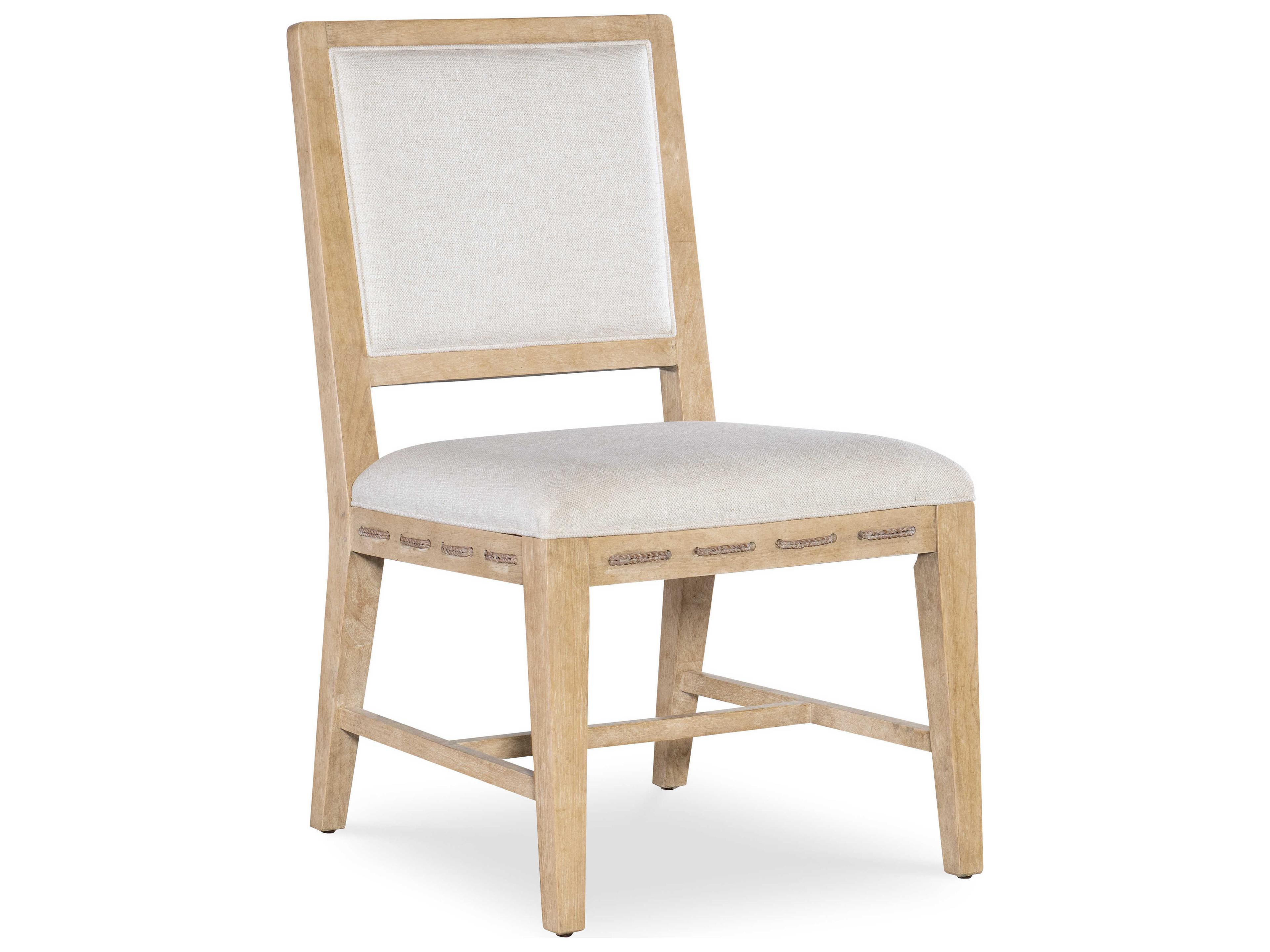 Retreat Fabric Solid Wood Beige Upholstered Side Dining Chair