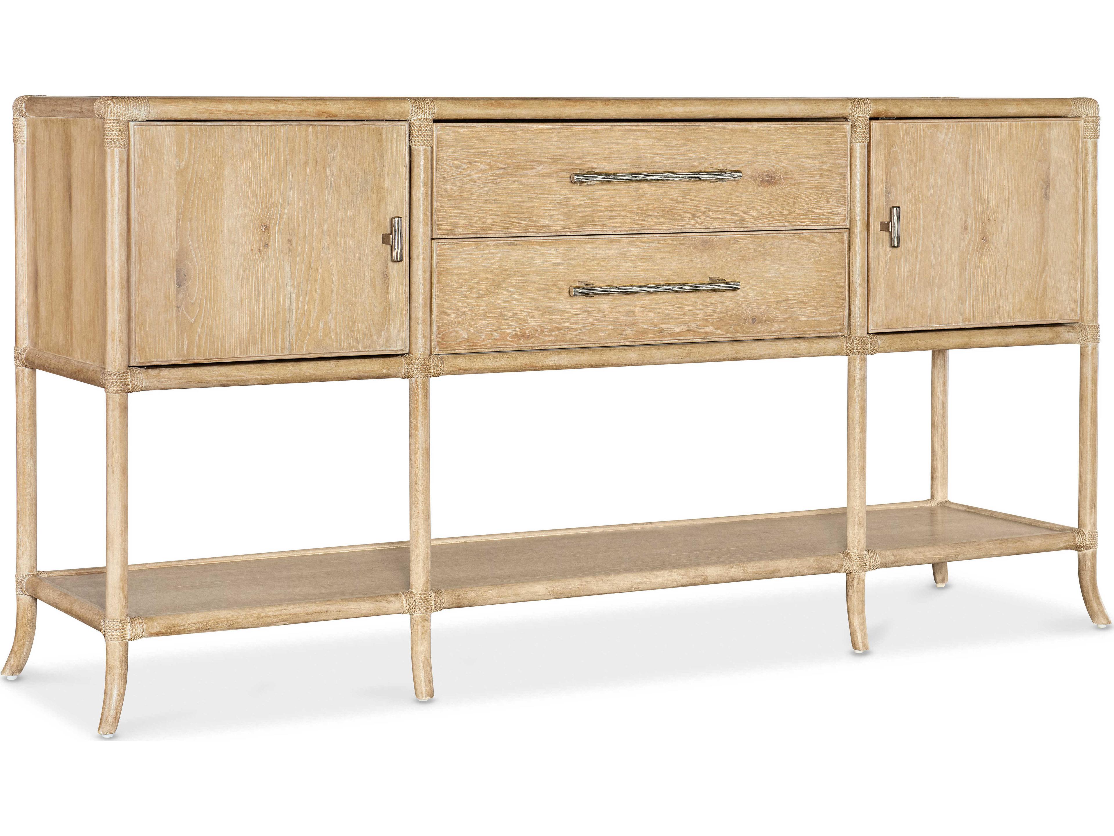 Retreat Pole Rattan 70" Solid Wood Dune Sideboard