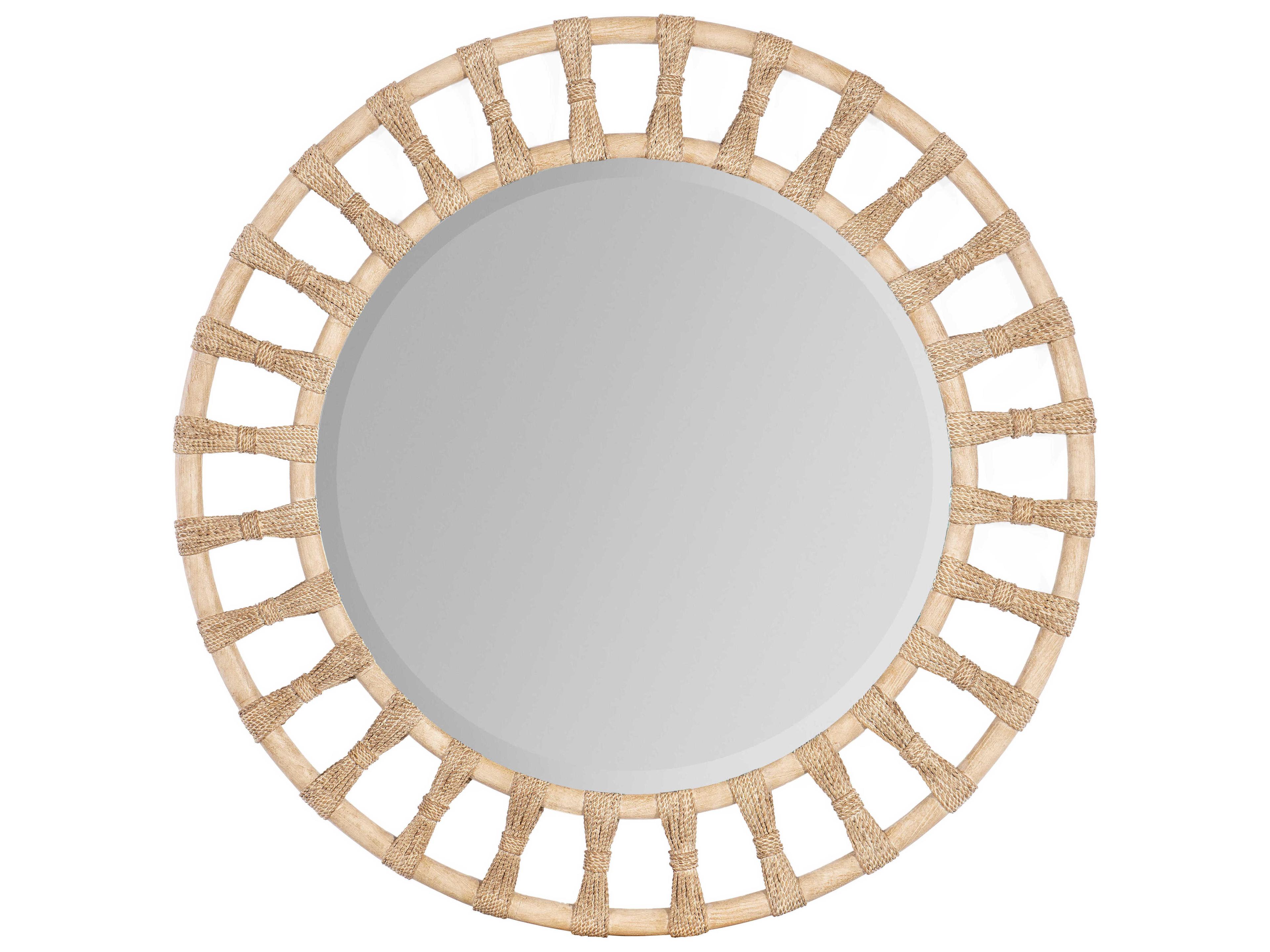 Retreat Pole Rattan Round Wall Mirror
