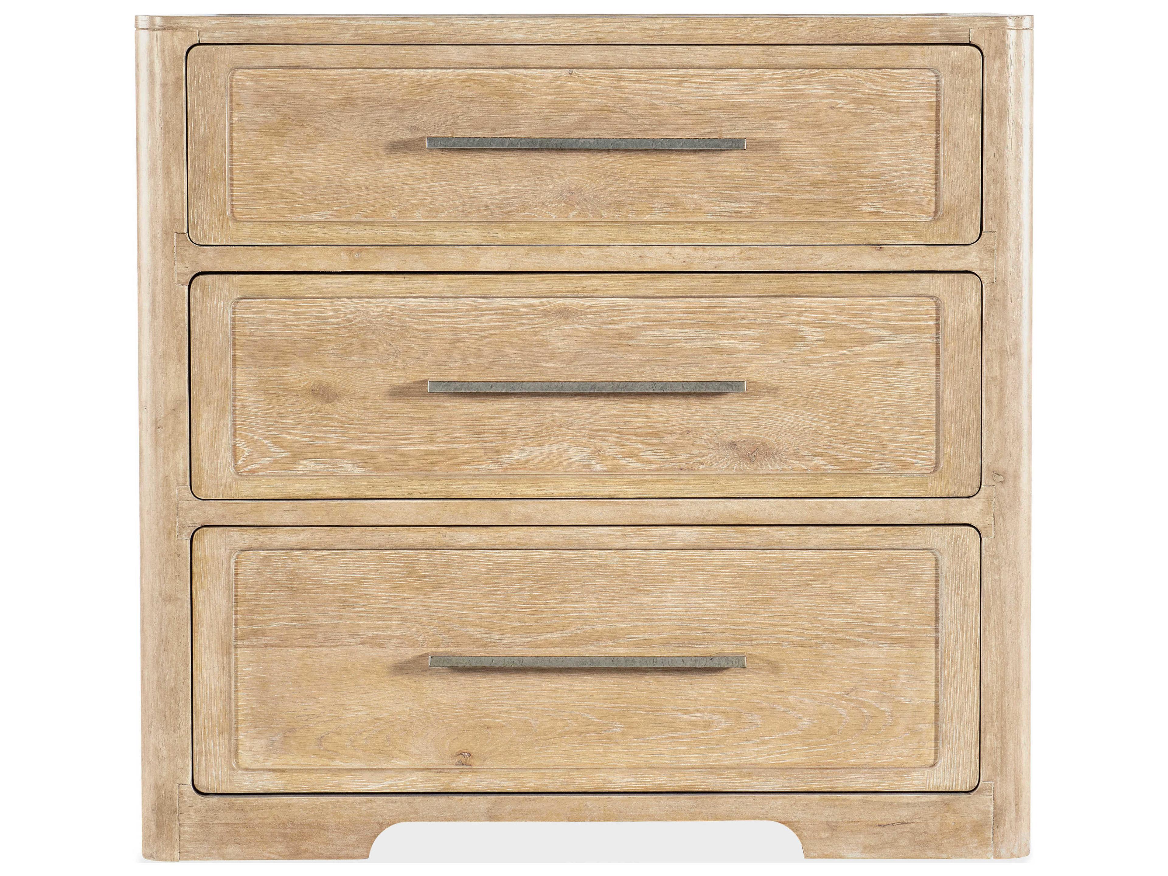 Hooker Furniture Retreat 3-Drawers Brown Solid Wood Nightstand