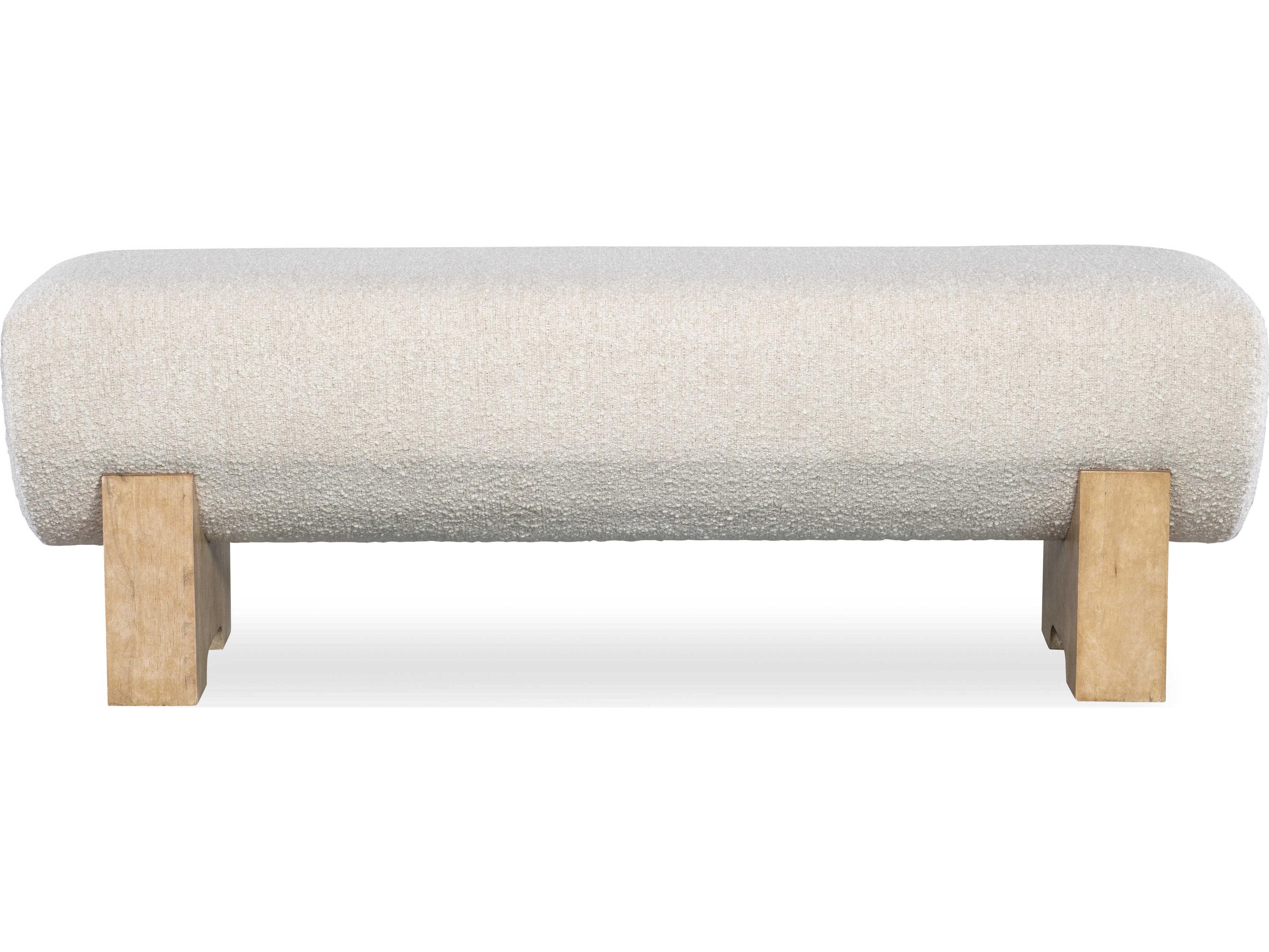 Hooker Furniture Retreat Neo Cream Dune Beige Upholstered Accent Bench
