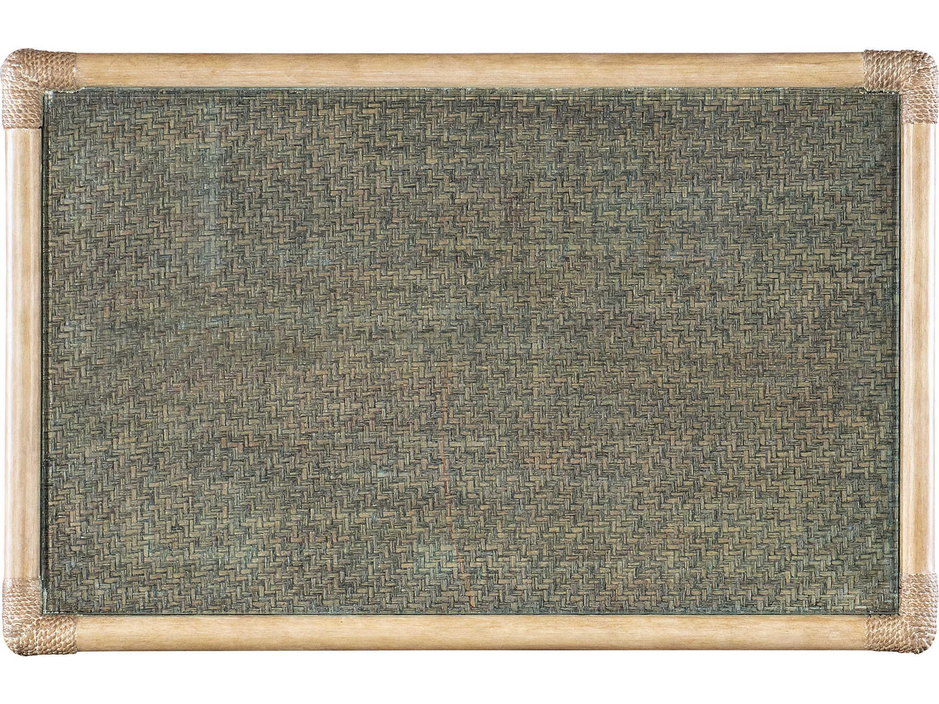 Hooker Furniture Retreat Pole Rattan 1-Drawer Brown Solid Wood Nightstand