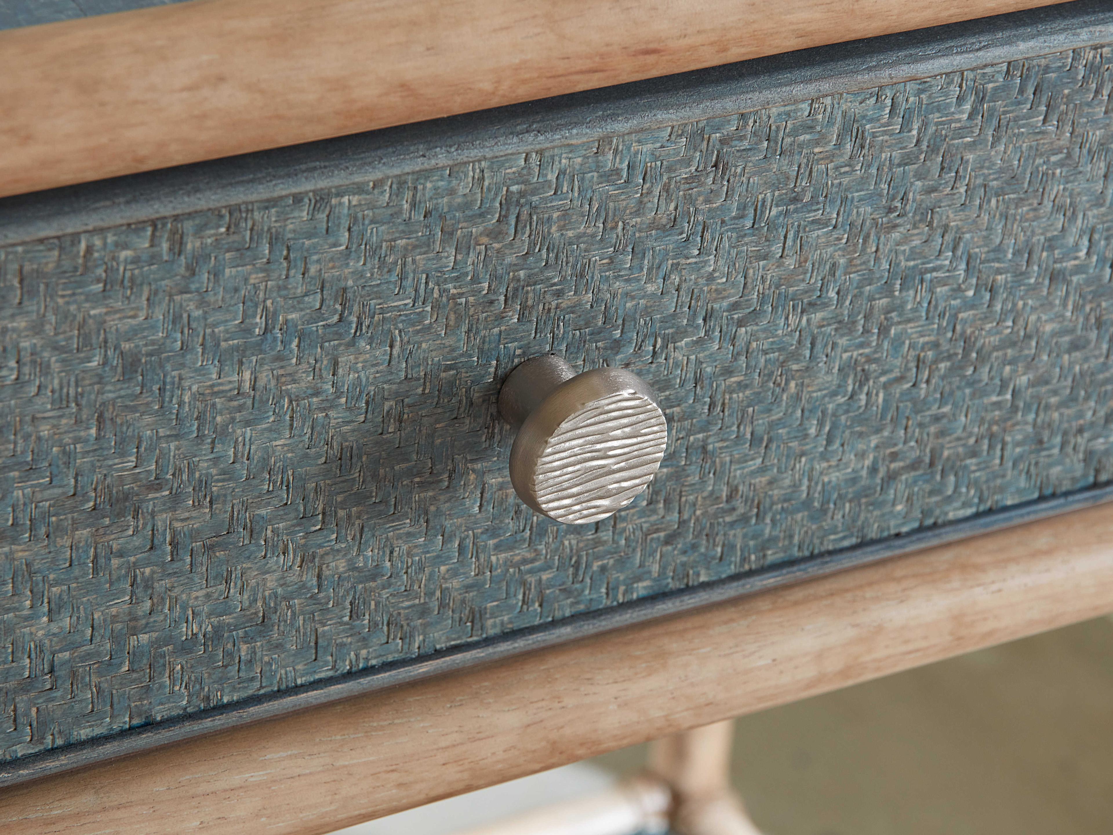 Hooker Furniture Retreat Pole Rattan 1-Drawer Brown Solid Wood Nightstand