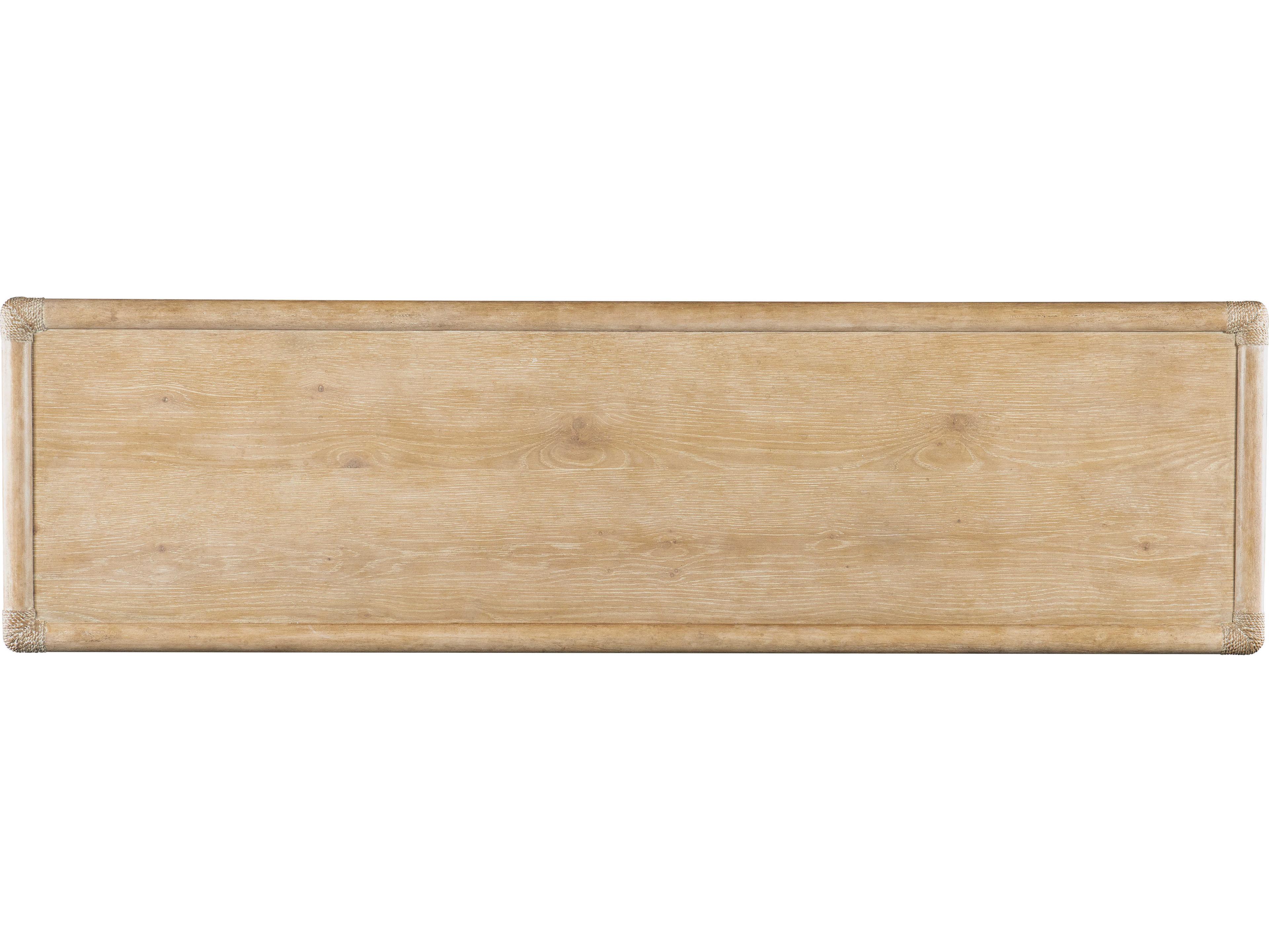 Hooker Furniture Retreat Pole Rattan 6-Drawers Brown Solid Wood Double Dresser