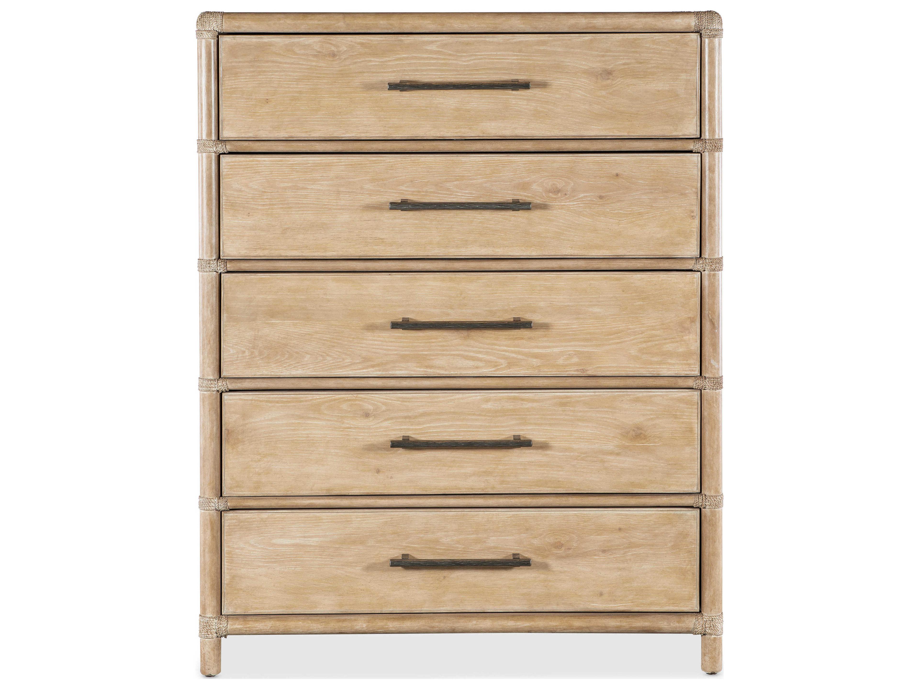 Hooker Furniture Retreat 5-Drawers Dune Brown Solid Wood Accent Chest