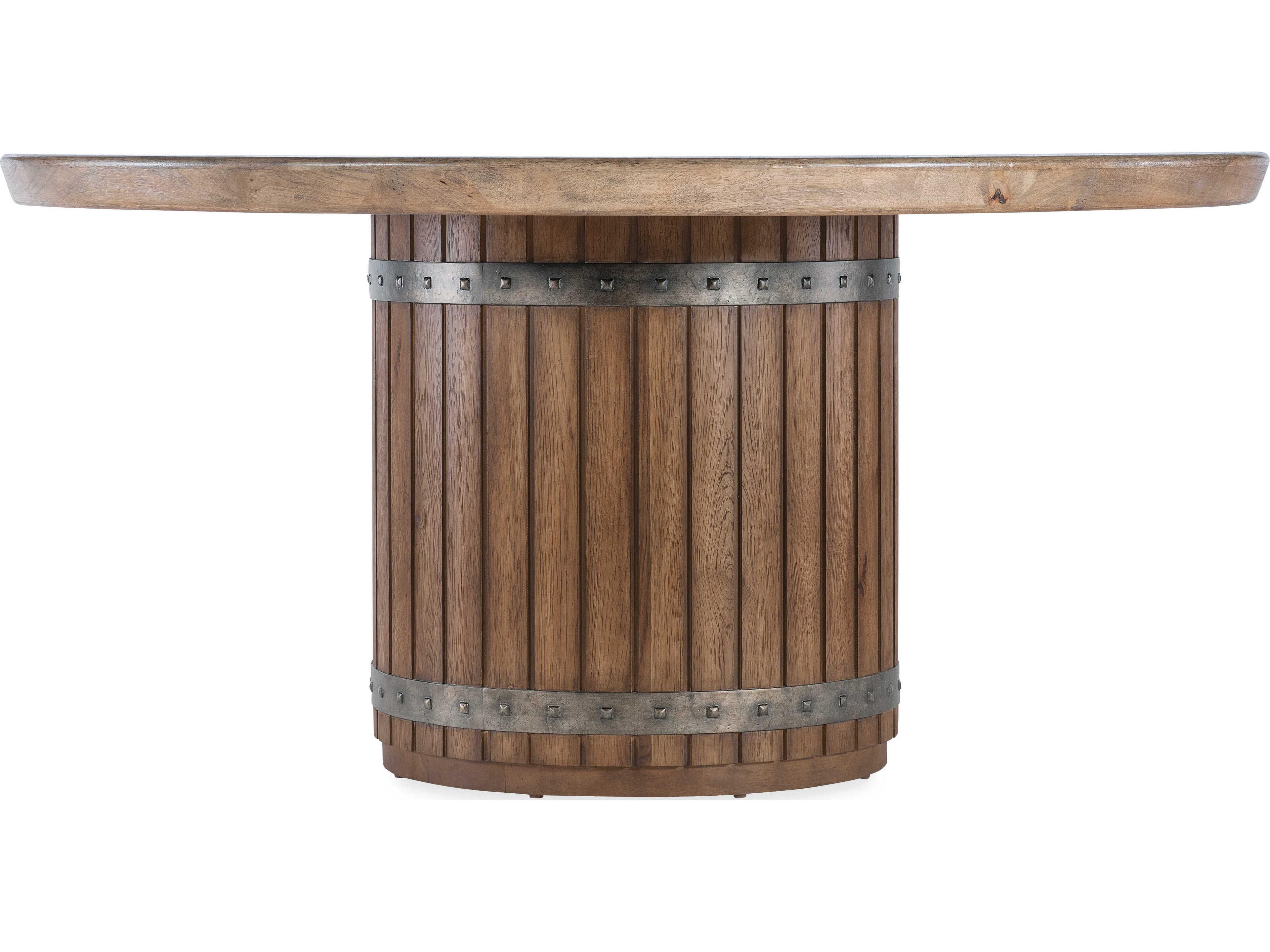 Vineyard Row Round Wood Dining Table