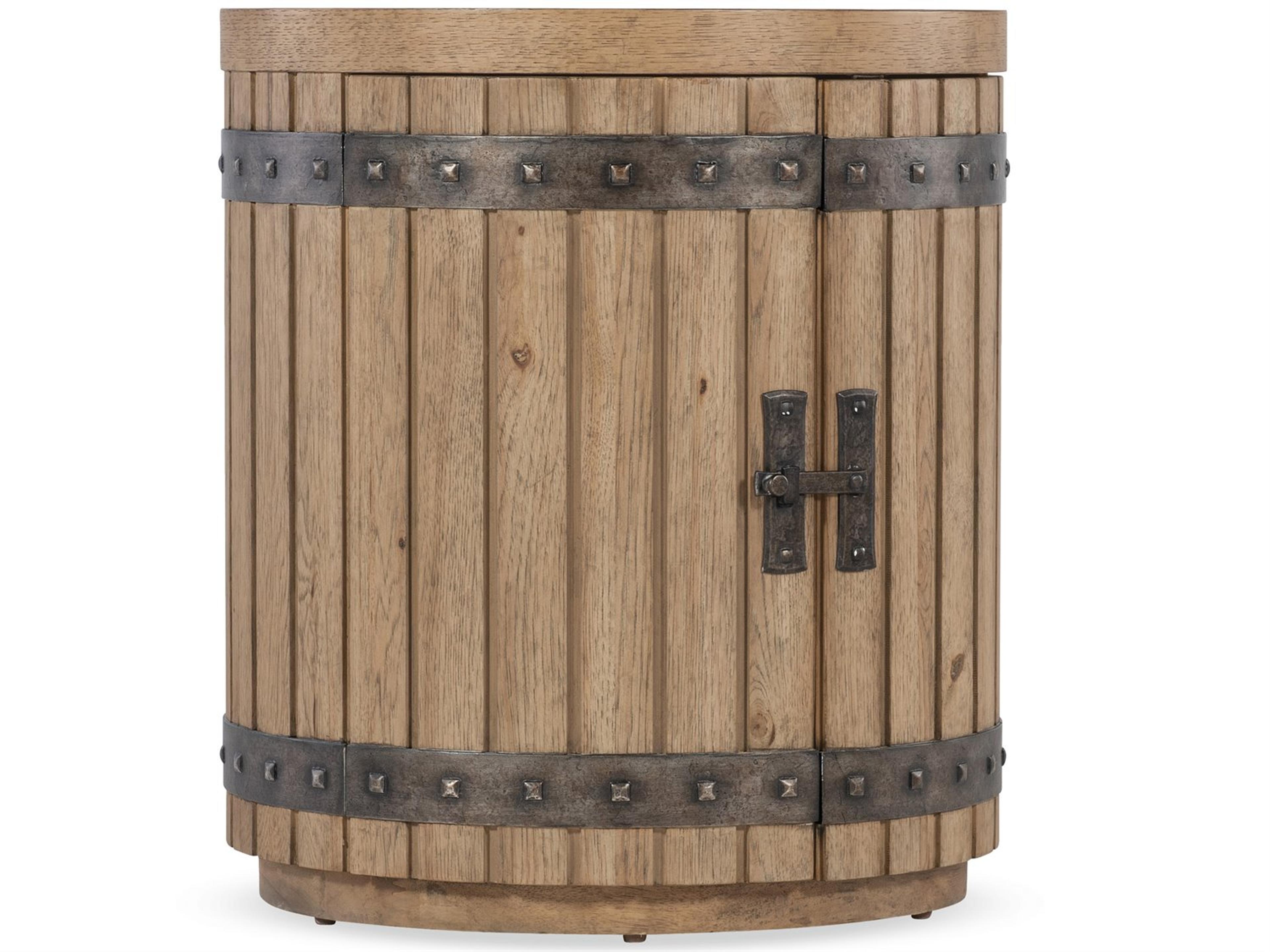 Vineyard Row Round Wood Sonoma End Table